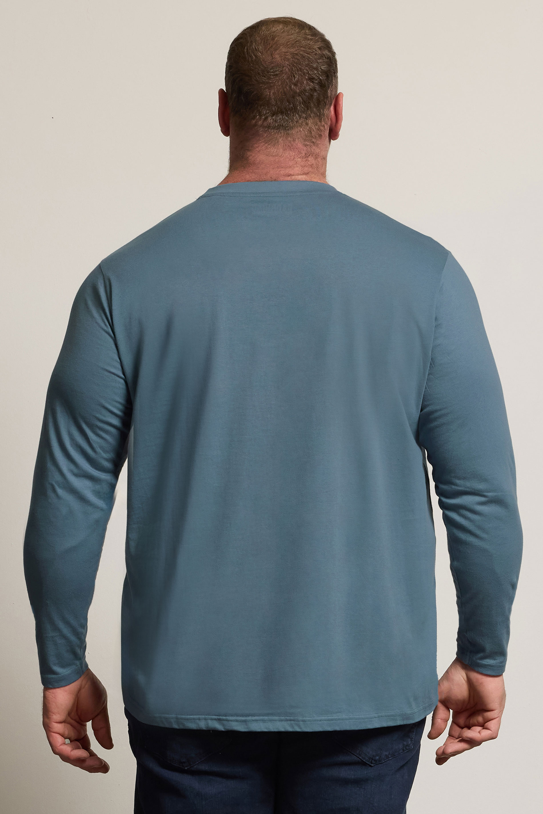 BadRhino Big & Tall Petrol Blue Core Long Sleeve T-Shirt | BadRhino 3