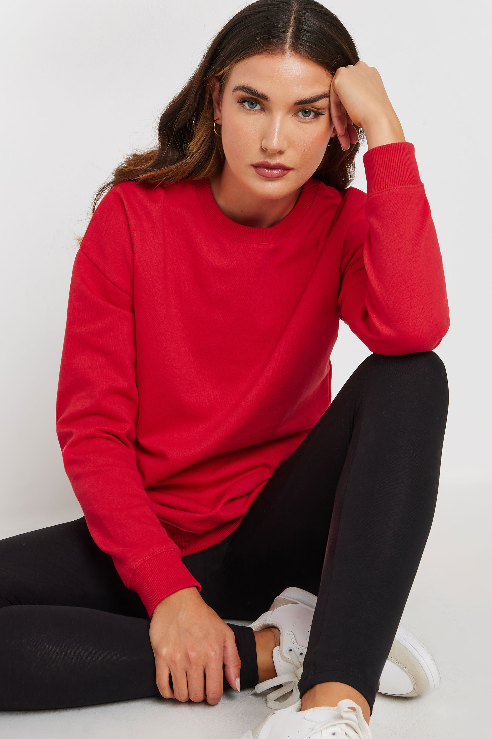 LTS Tall Red Crew Neck Sweatshirt | Long Tall Sally 3