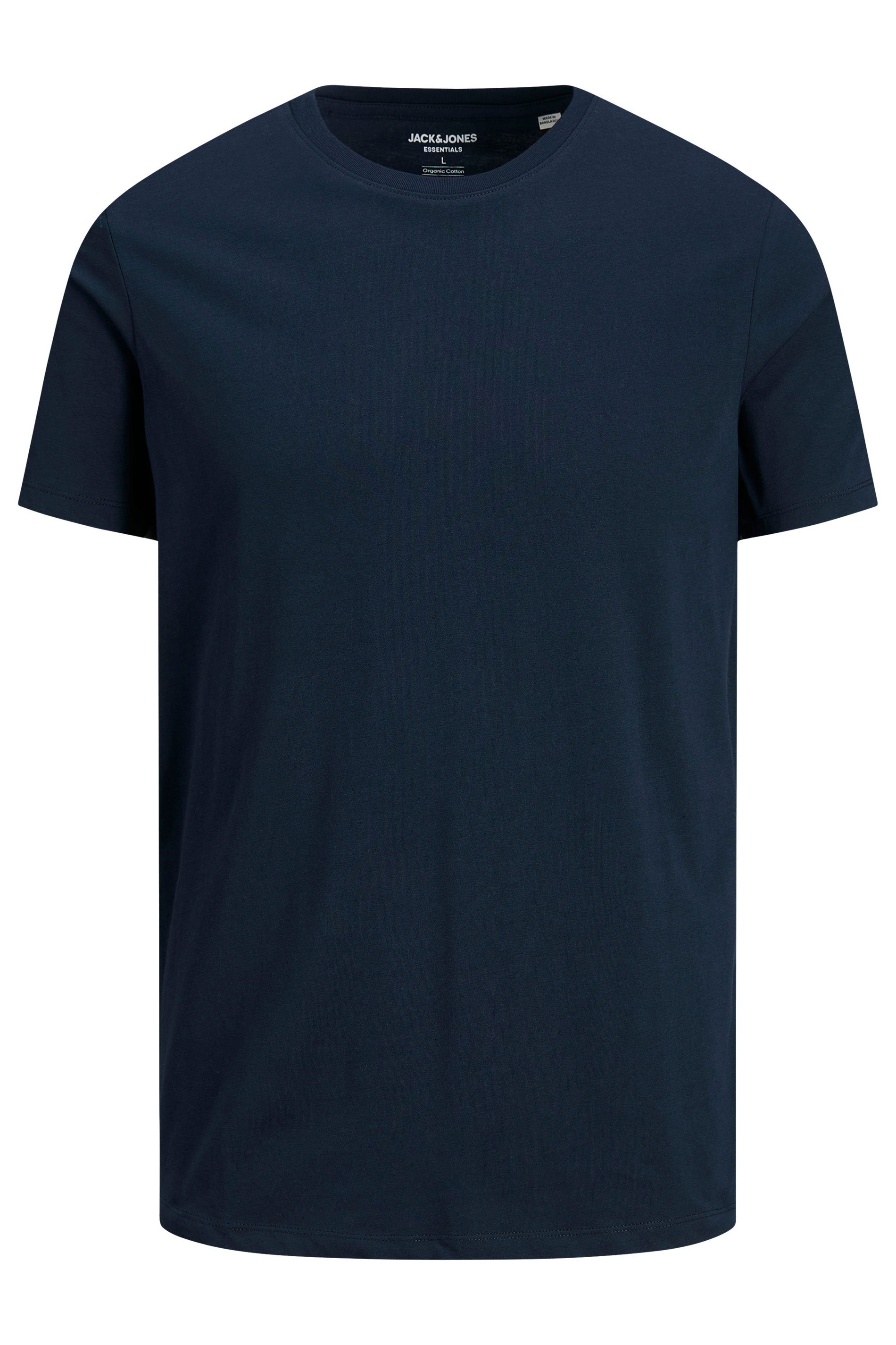 JACK & JONES Big & Tall Navy Blue Basic T-Shirt | BadRhino 2