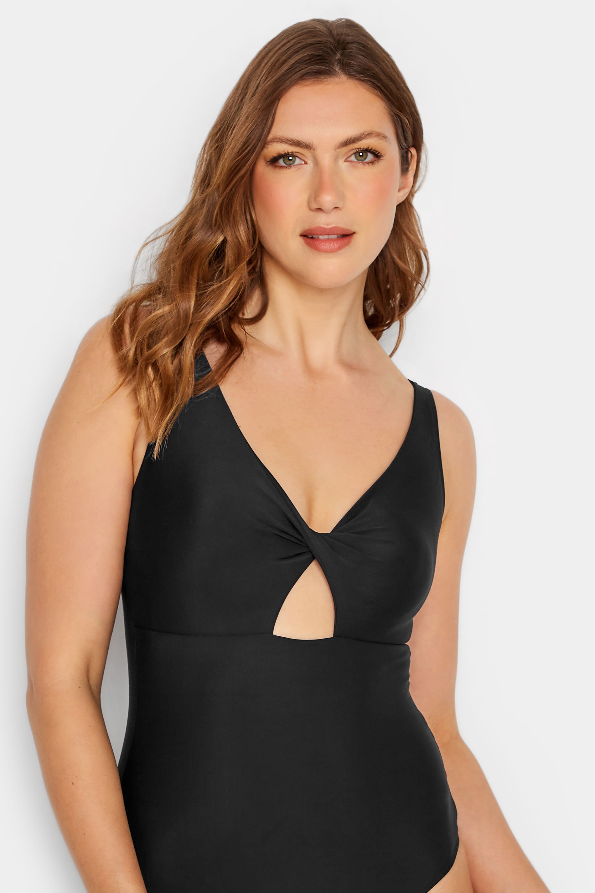LTS Tall Black Twist Cut Out Swimsuit | Long Tall Sally  5