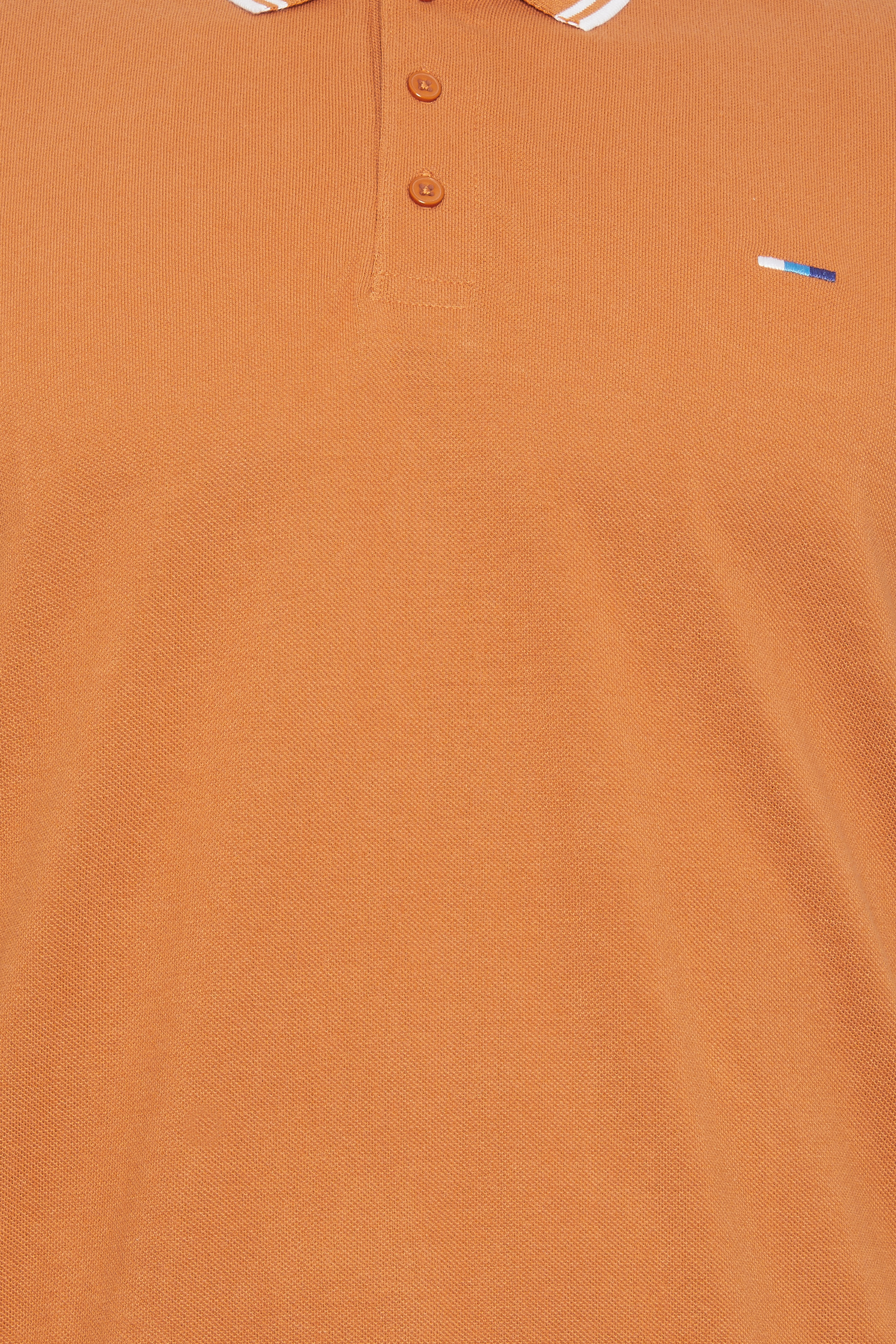 BadRhino Big & Tall Rust Orange Tipped Polo Shirt | Bad Rhino 4