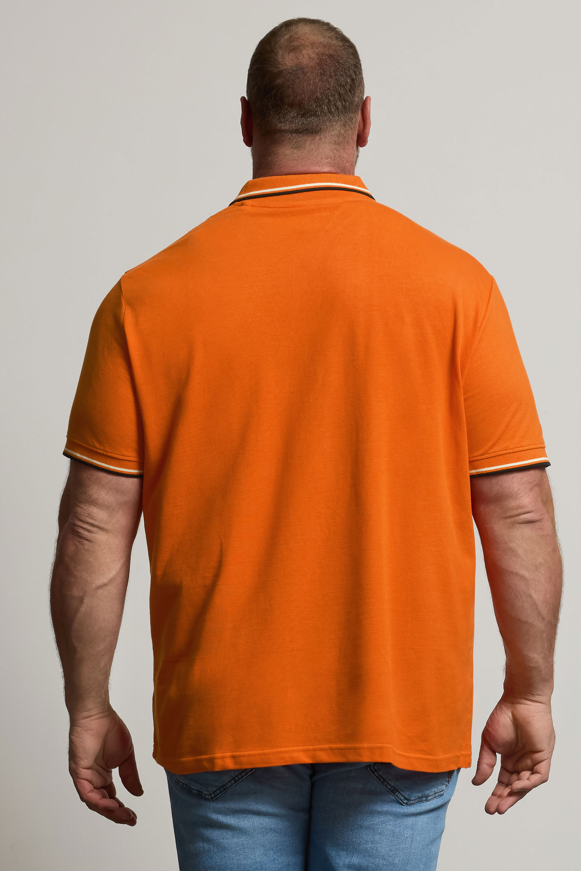 BadRhino Big & Tall Orange Tipped Polo Shirt | BadRhino 4