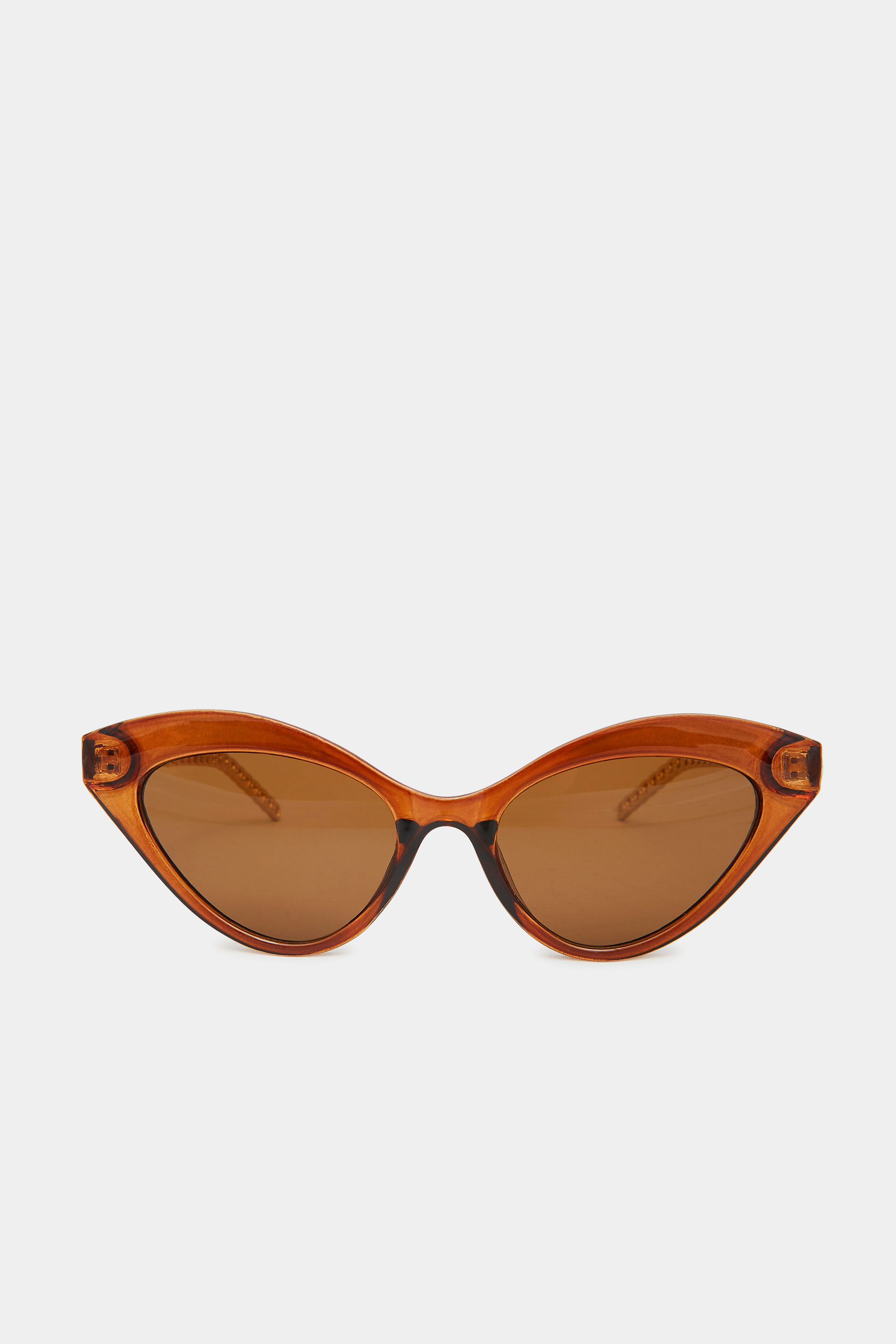 Brown Cat Eye Sunglasses | Yours Clothing 3