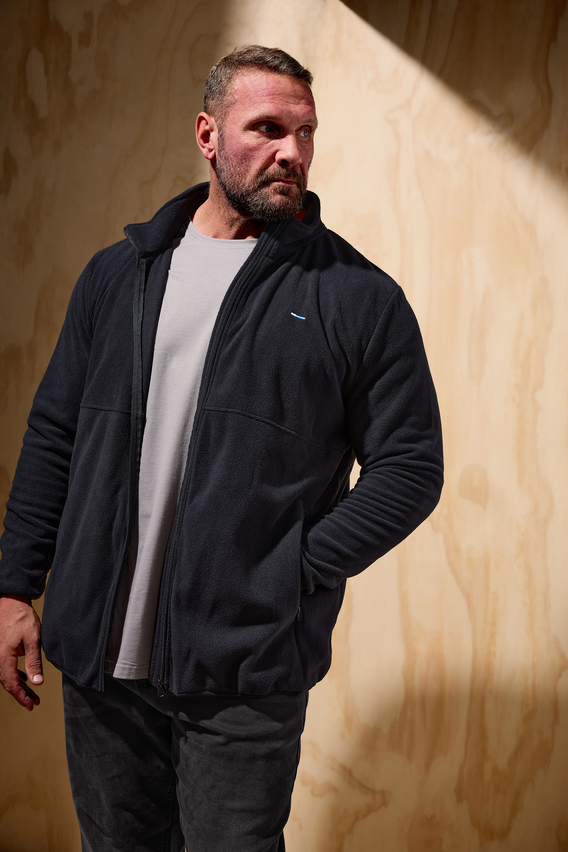 BadRhino Black Essential Zip Through Fleece | BadRhino 1