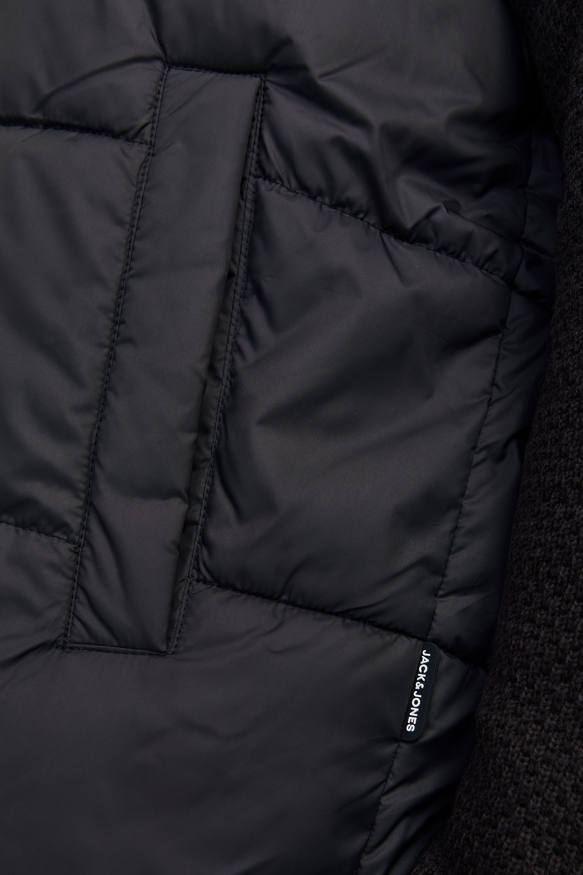 JACK & JONES Big & Tall Black Puffer Gilet | BadRhino 3