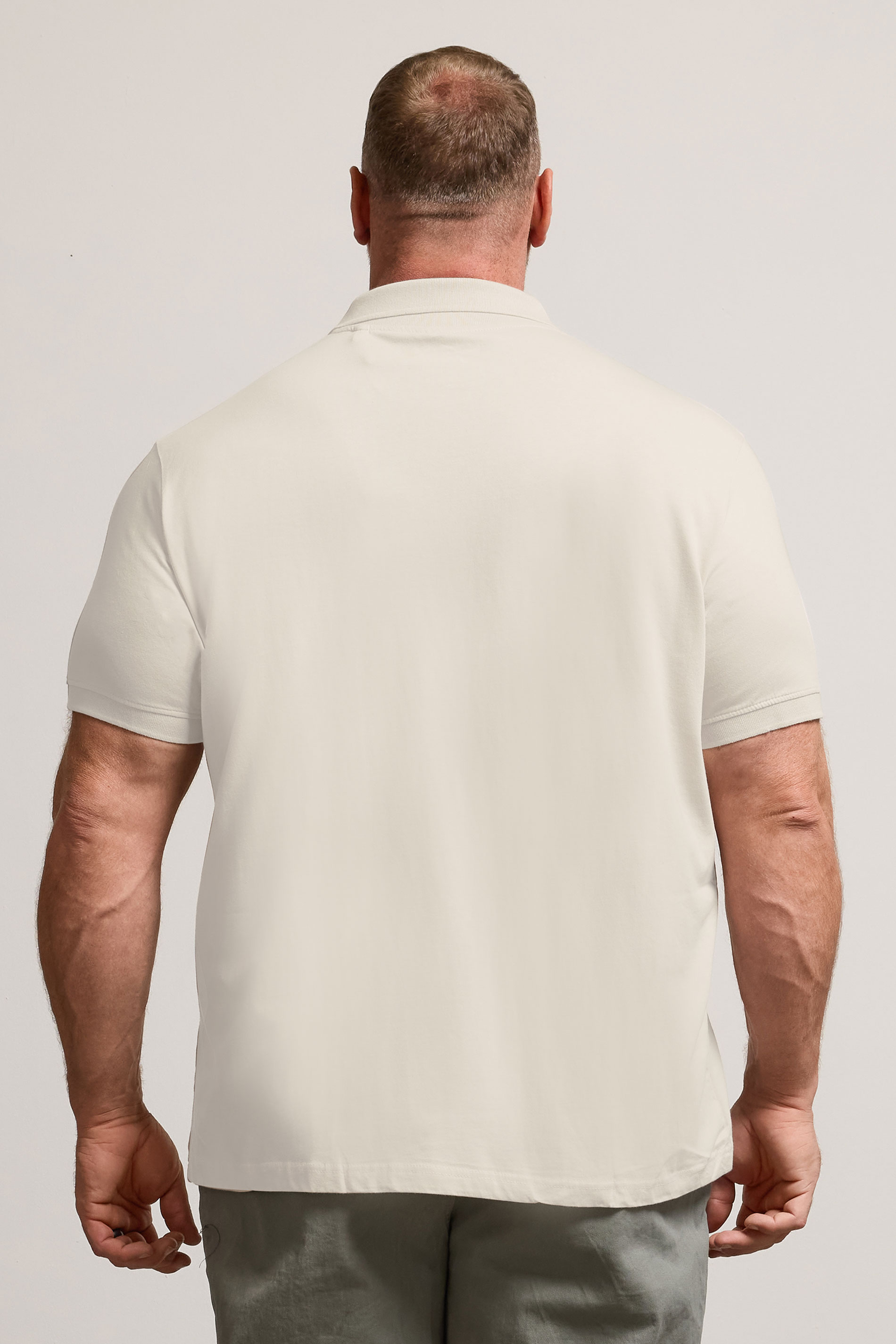 BadRhino Big & Tall Natural Brown Jersey Polo Shirt | BadRhino 3