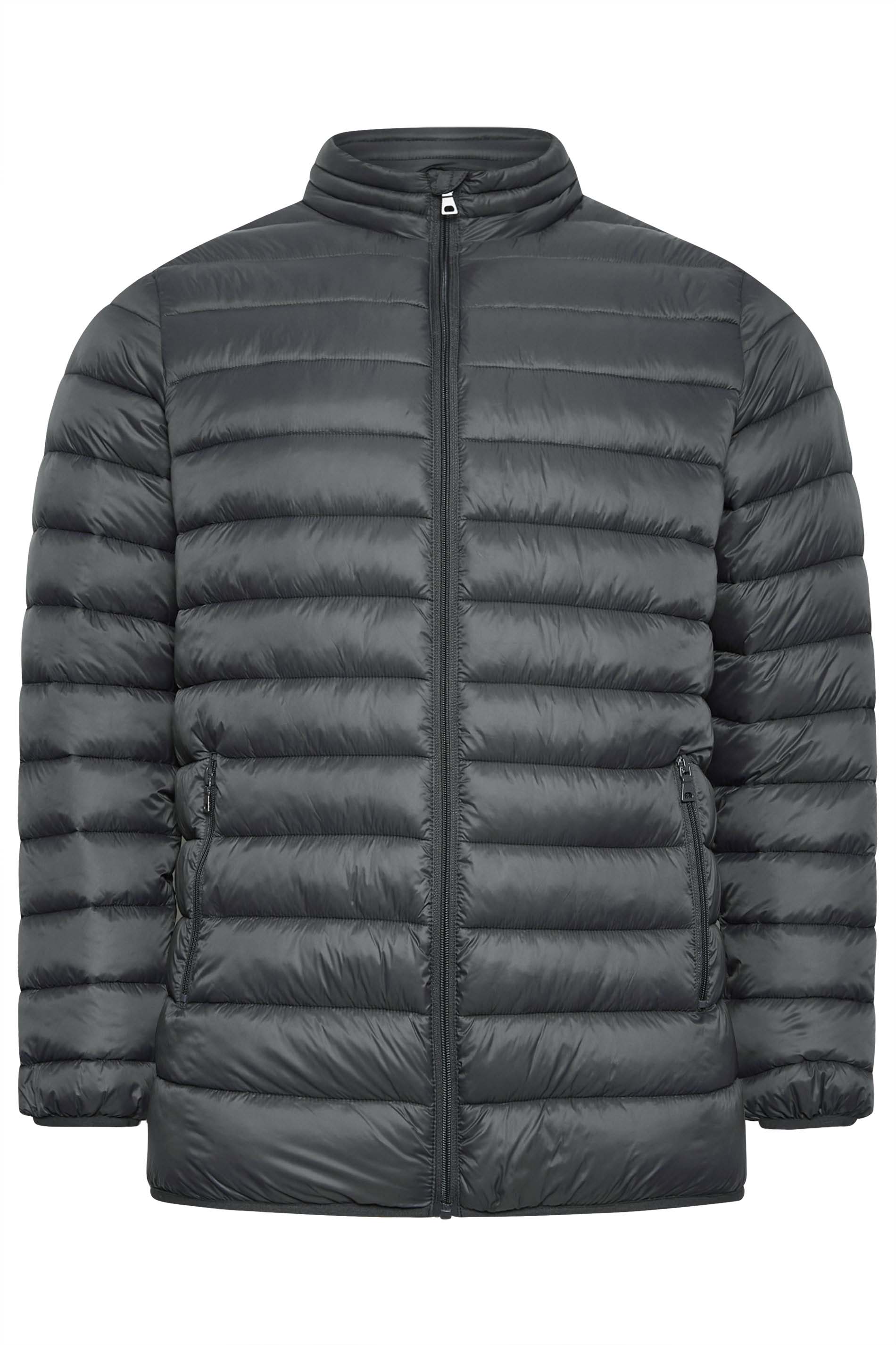 BadRhino Big & Tall Charcoal Grey Puffer Coat | BadRhino 4