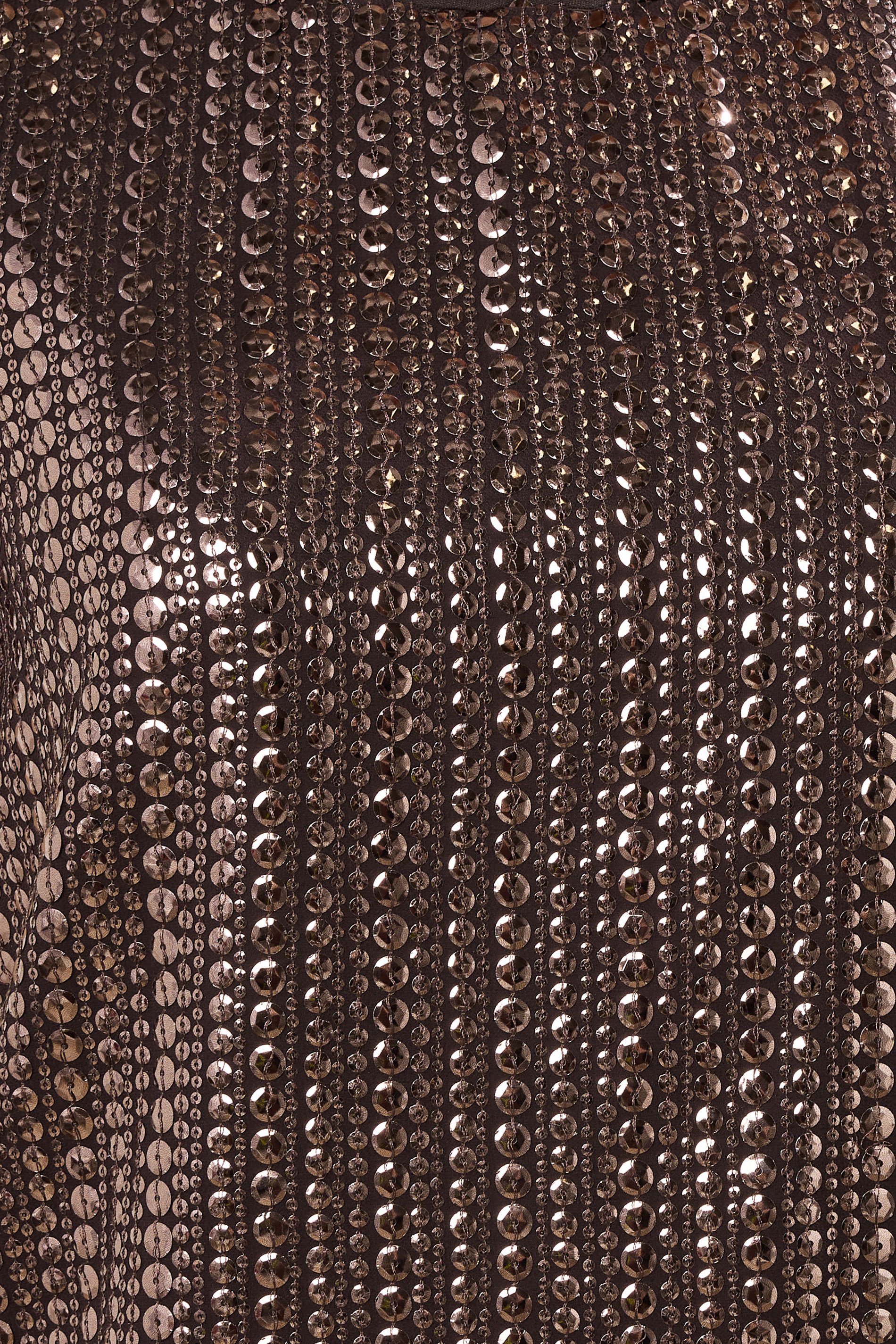 LTS Tall Brown Crew Neck Sequin Top | Long Tall Sally 5