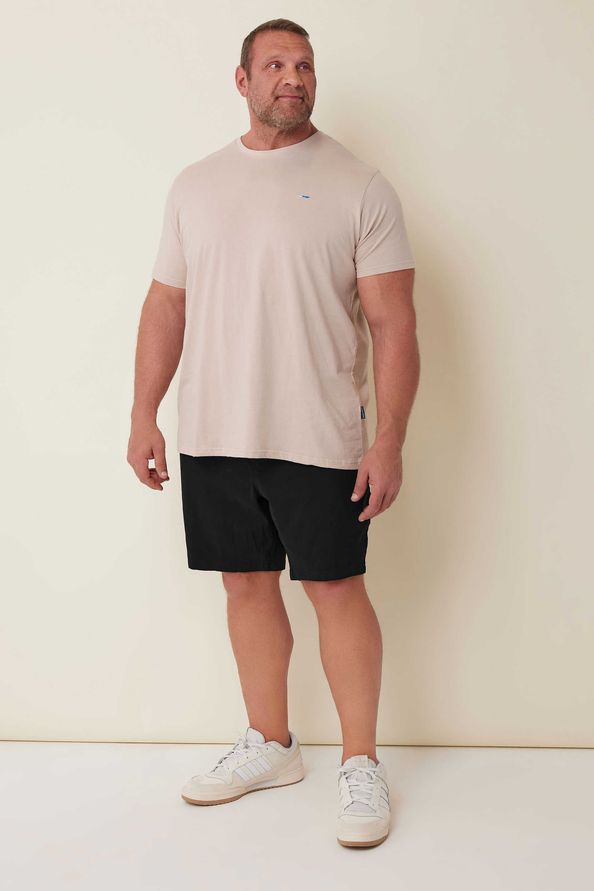 BadRhino Black Stretch Elasticated Waist Chino Shorts | BadRhino 2