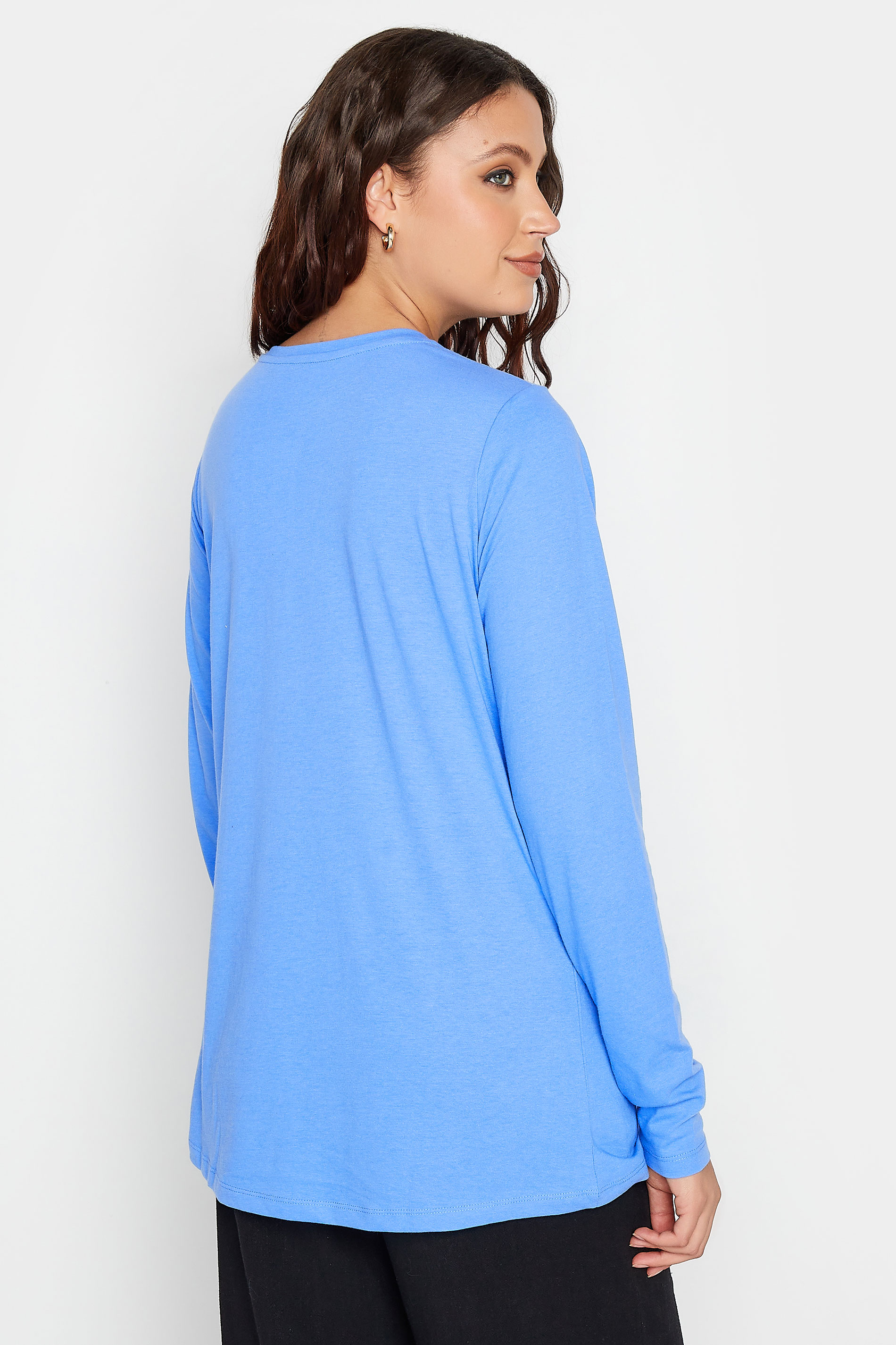 LTS Tall Women's Blue Dipped Hem T-Shirt | Long Tall Sally 3