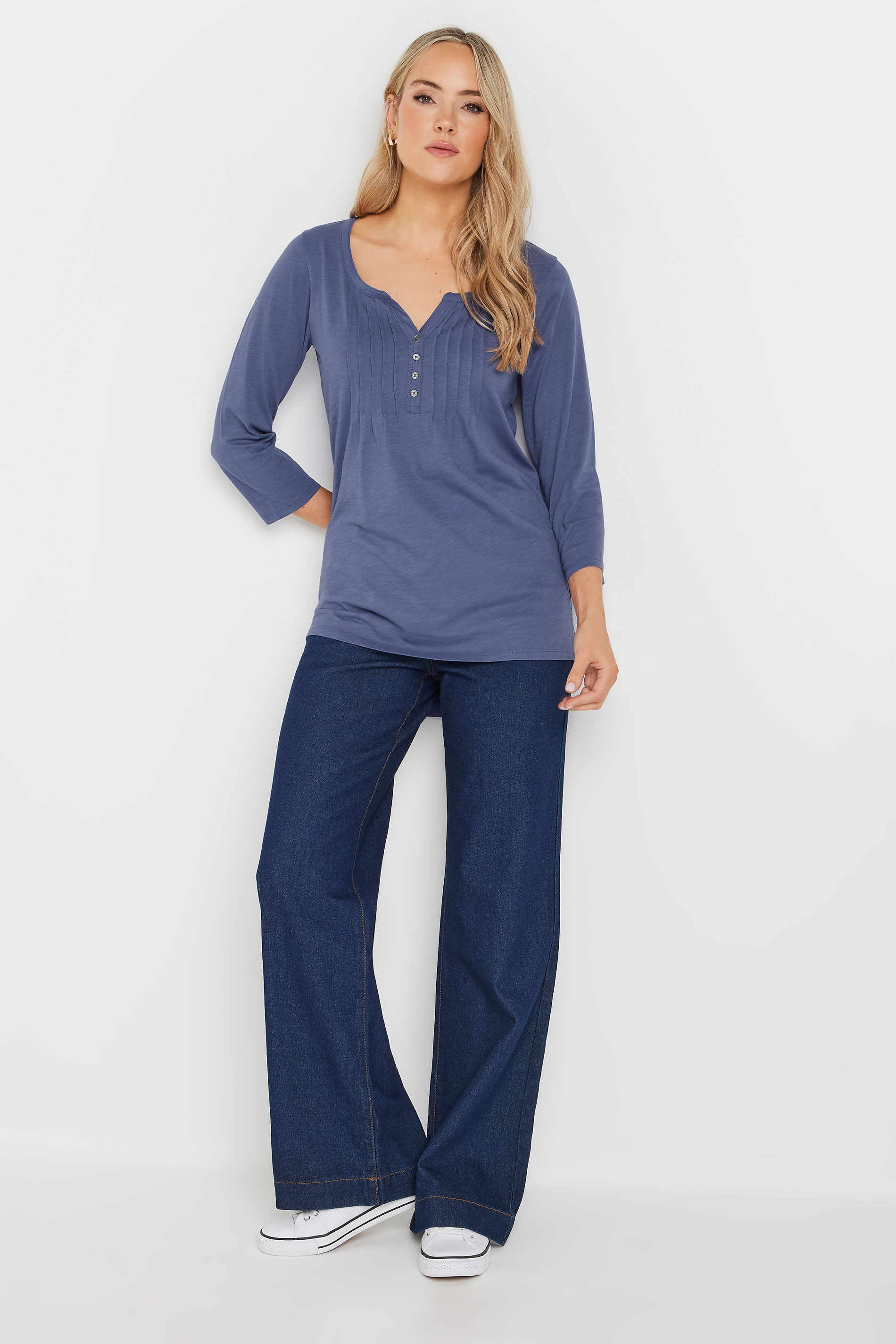 LTS Tall Blue Henley Top | Long Tall Sally 2
