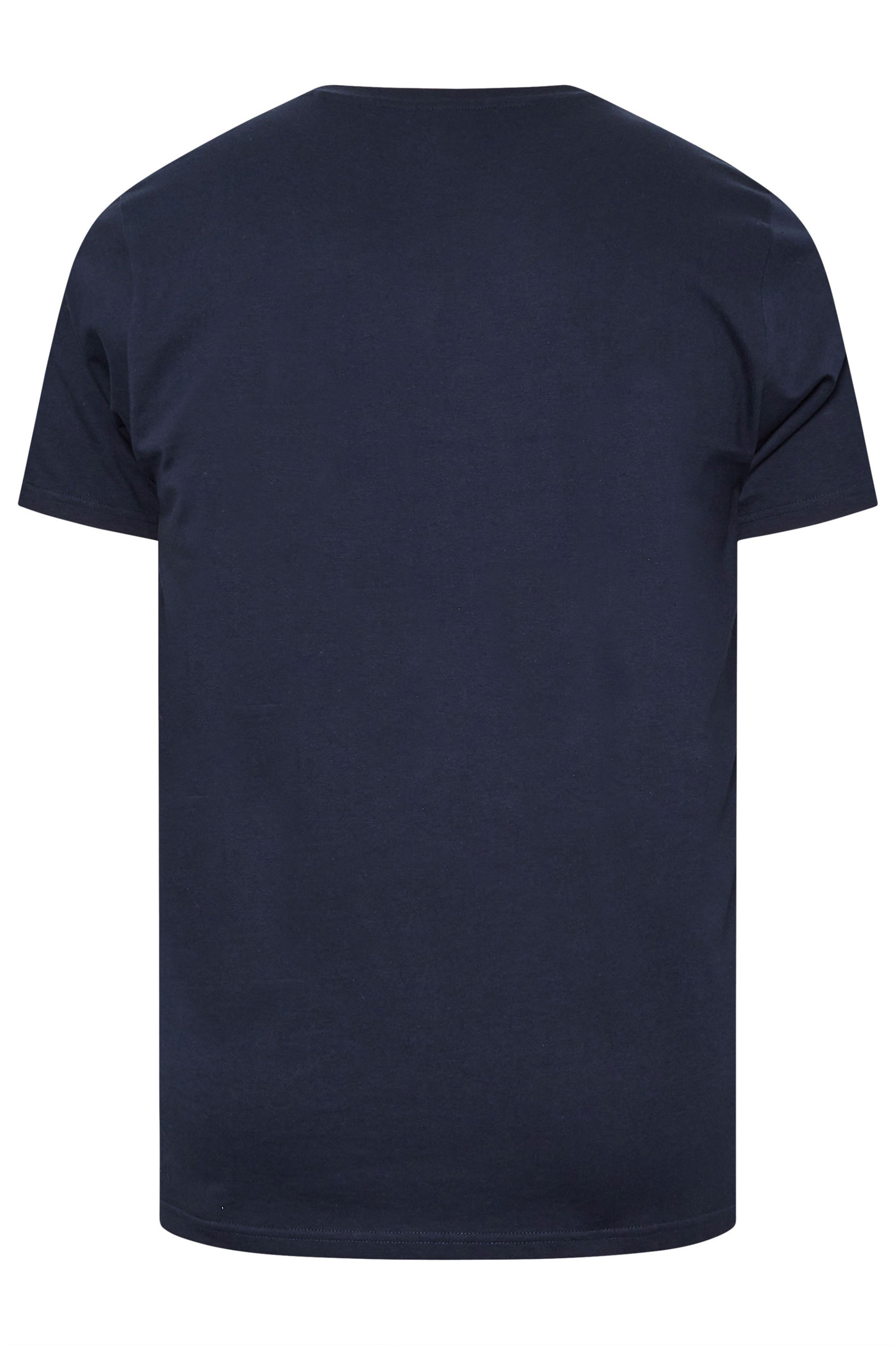 BadRhino Big & Tall Navy Blue 'Travelling Solo' Print T-Shirt 4