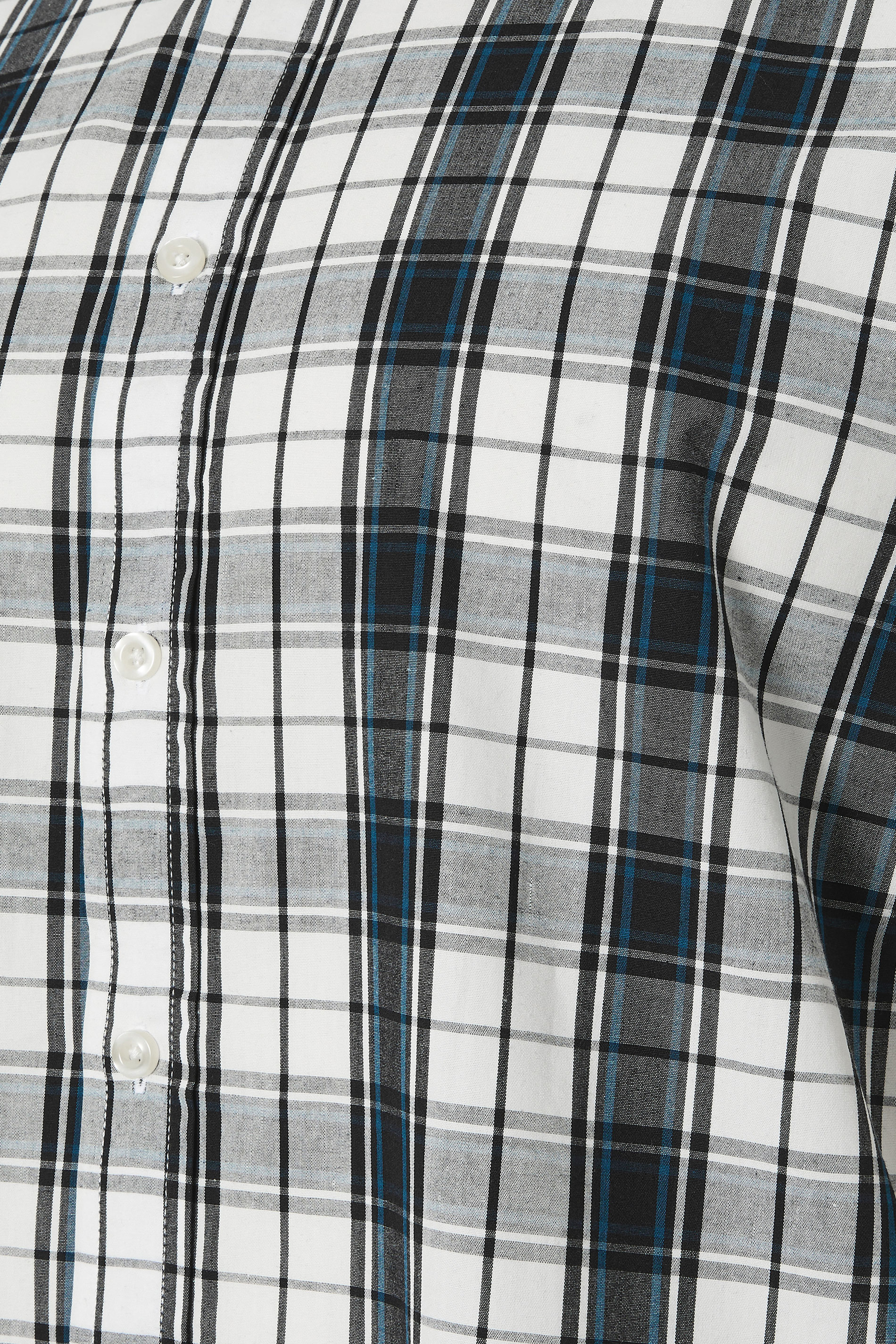 BadRhino Big & Tall Black & White Short Sleeve Check Shirt | BadRhino 6