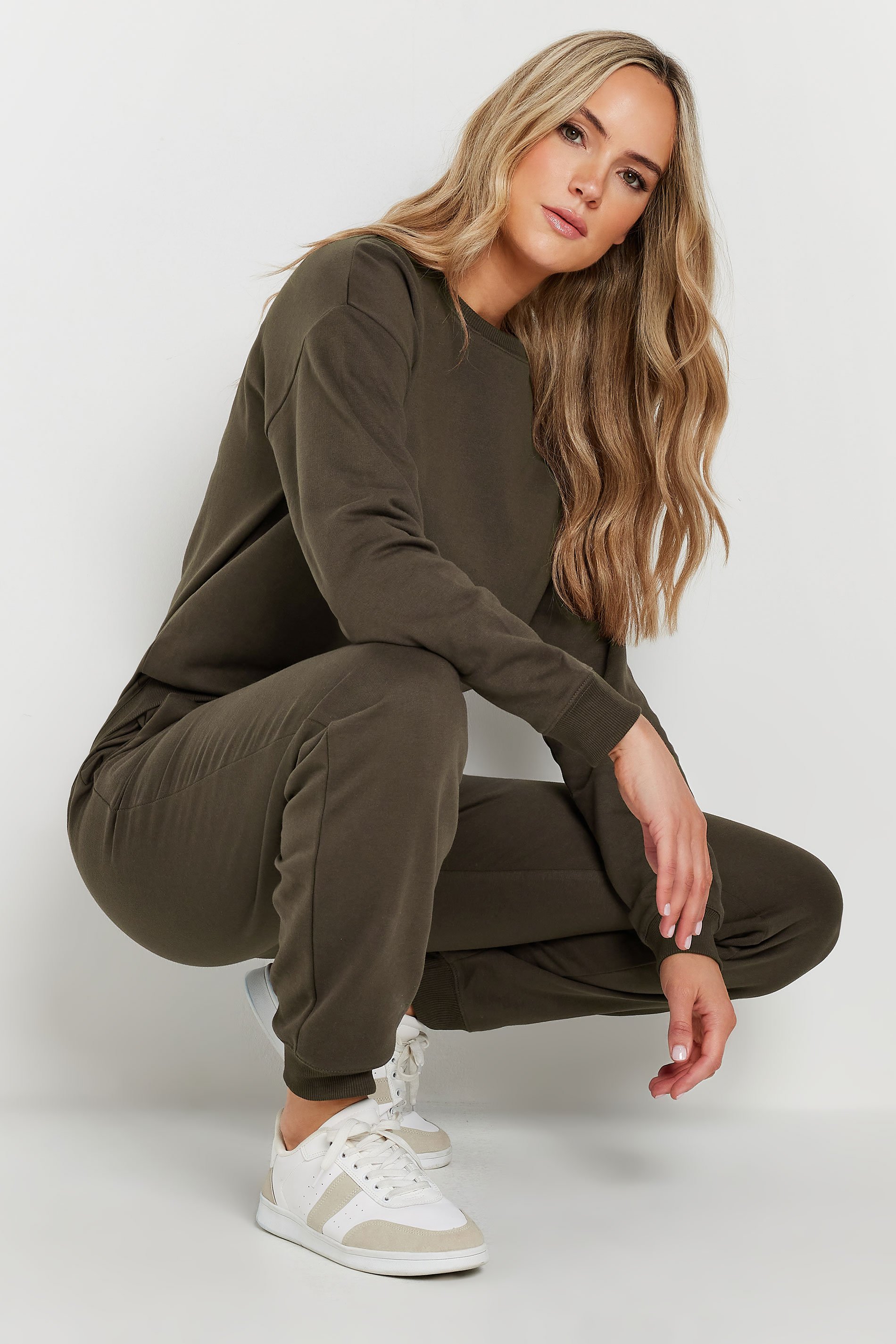 LTS Tall Chocolate Brown Cuffed Joggers | Long Tall Sally 6