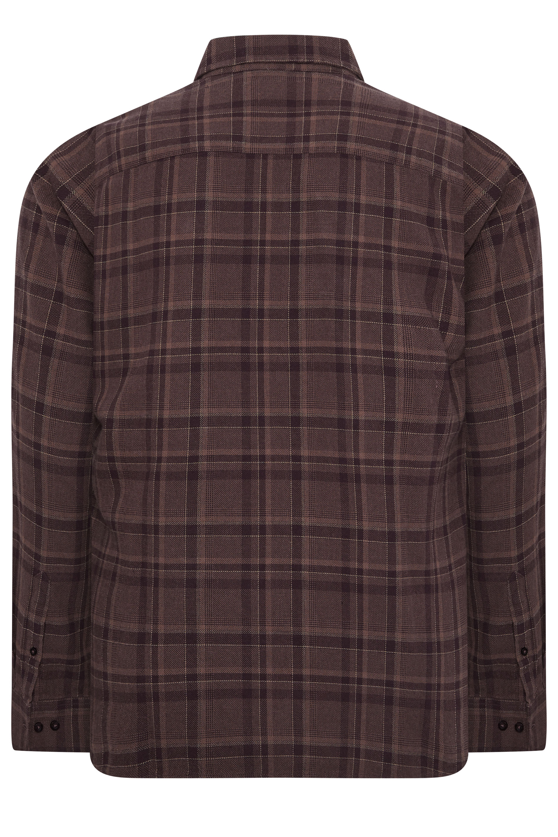 BadRhino Big & Tall Burgundy Red Check Long Sleeve Shirt | BadRhino 6