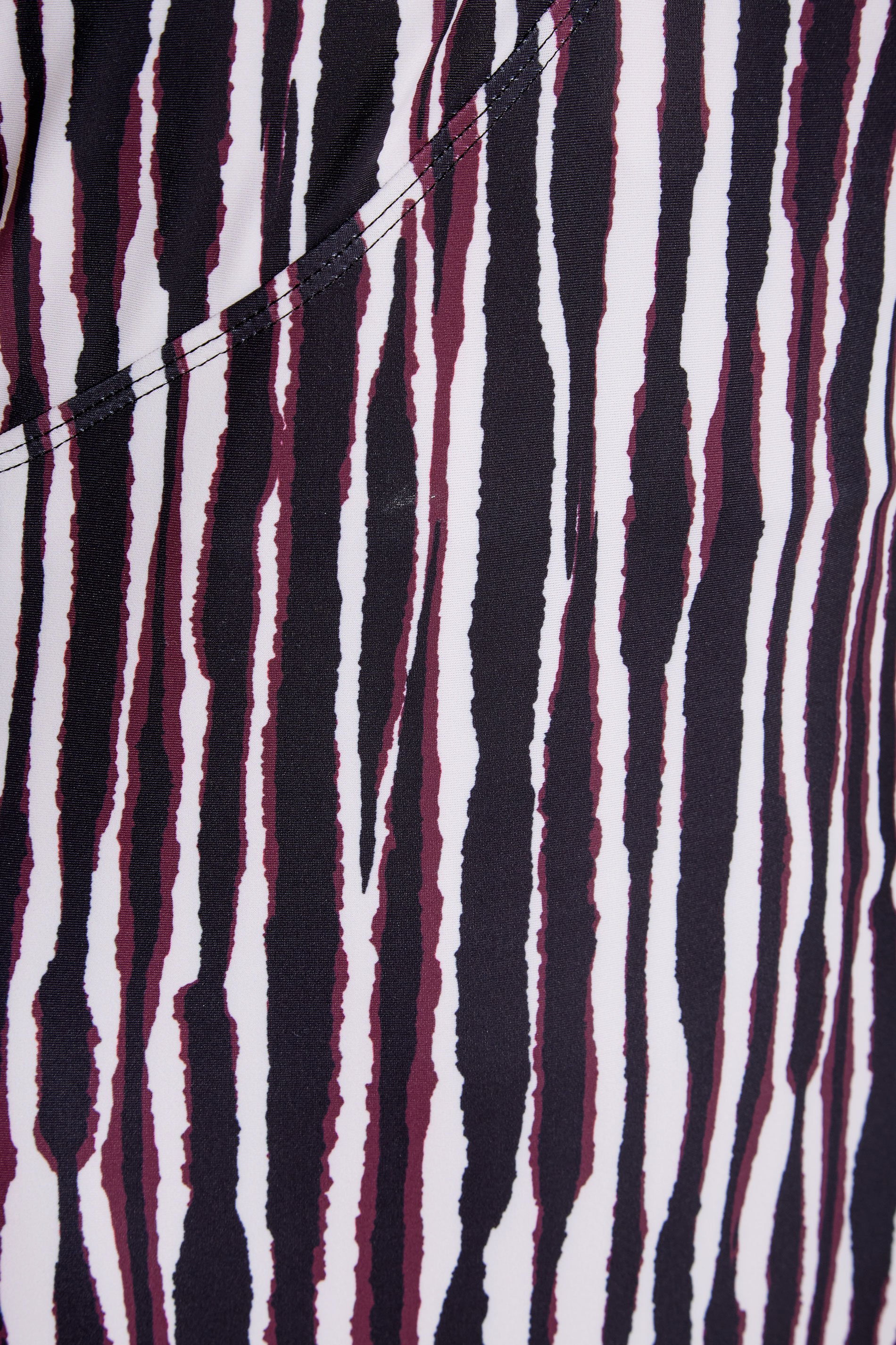 LTS Tall Women's Black Stripe Print Asymmetric Cut Out Swimsuit | Long Tall Sally 5