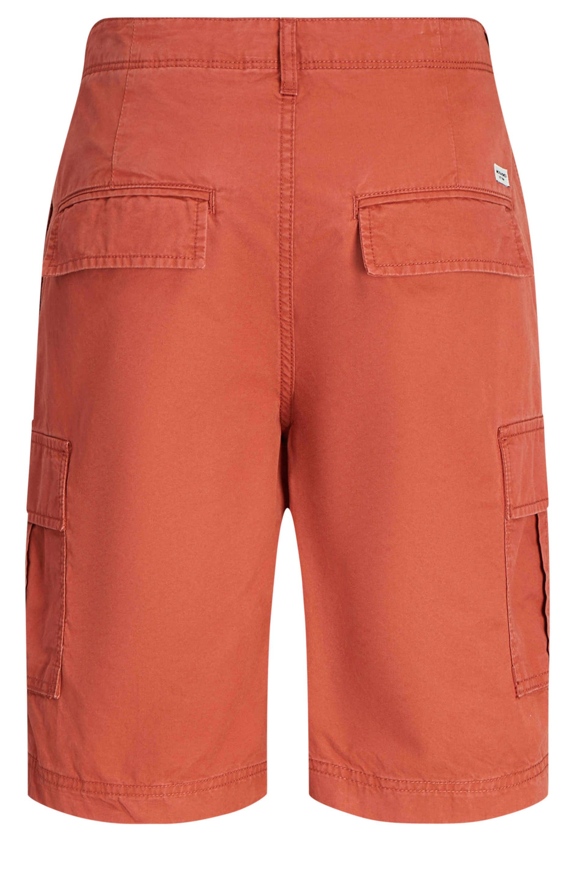 JACK & JONES Big & Tall Orange Cargo Shorts | BadRhino 4