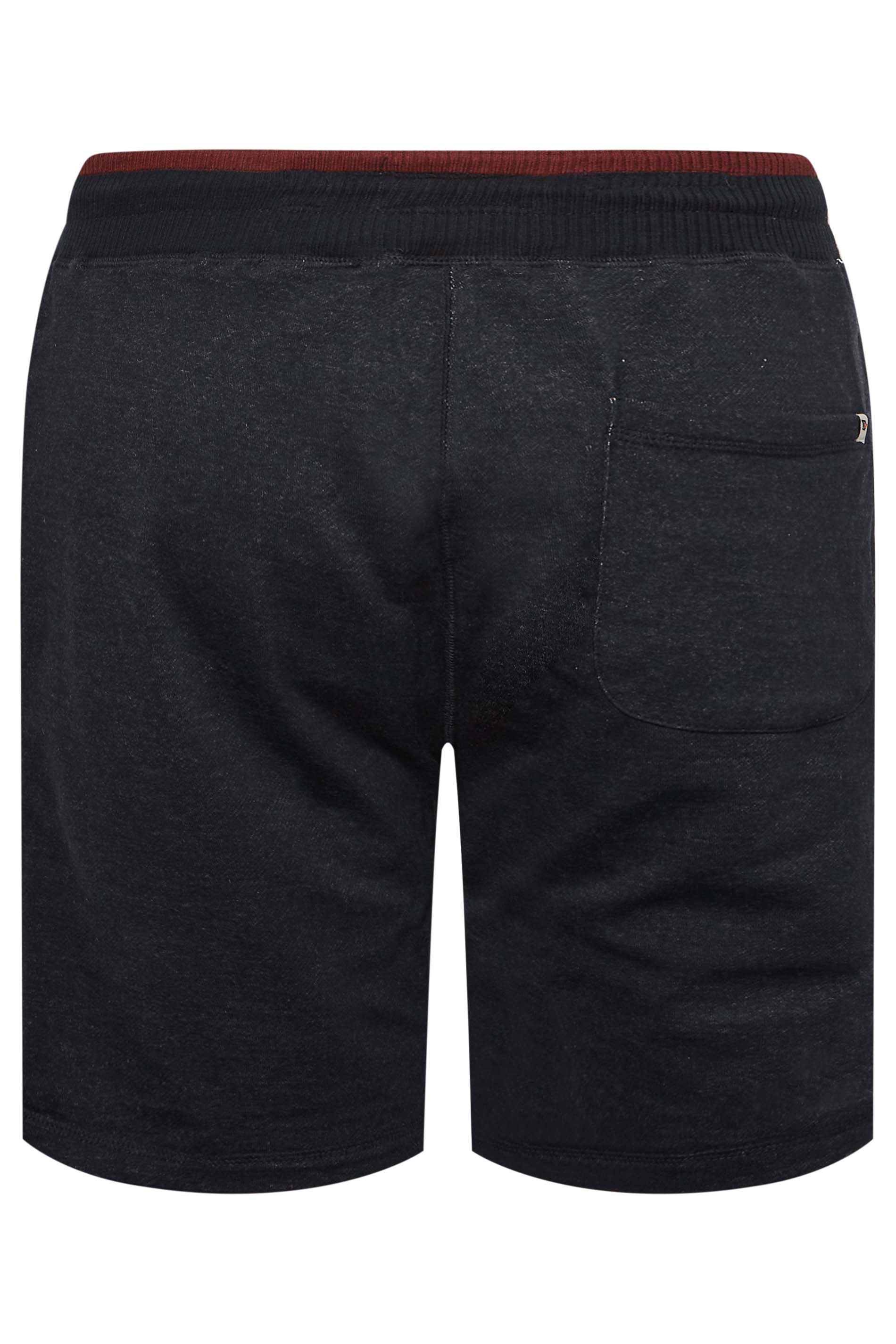 D555 Big & Tall Blue Elasticated Waist Tipped Shorts | BadRhino 5