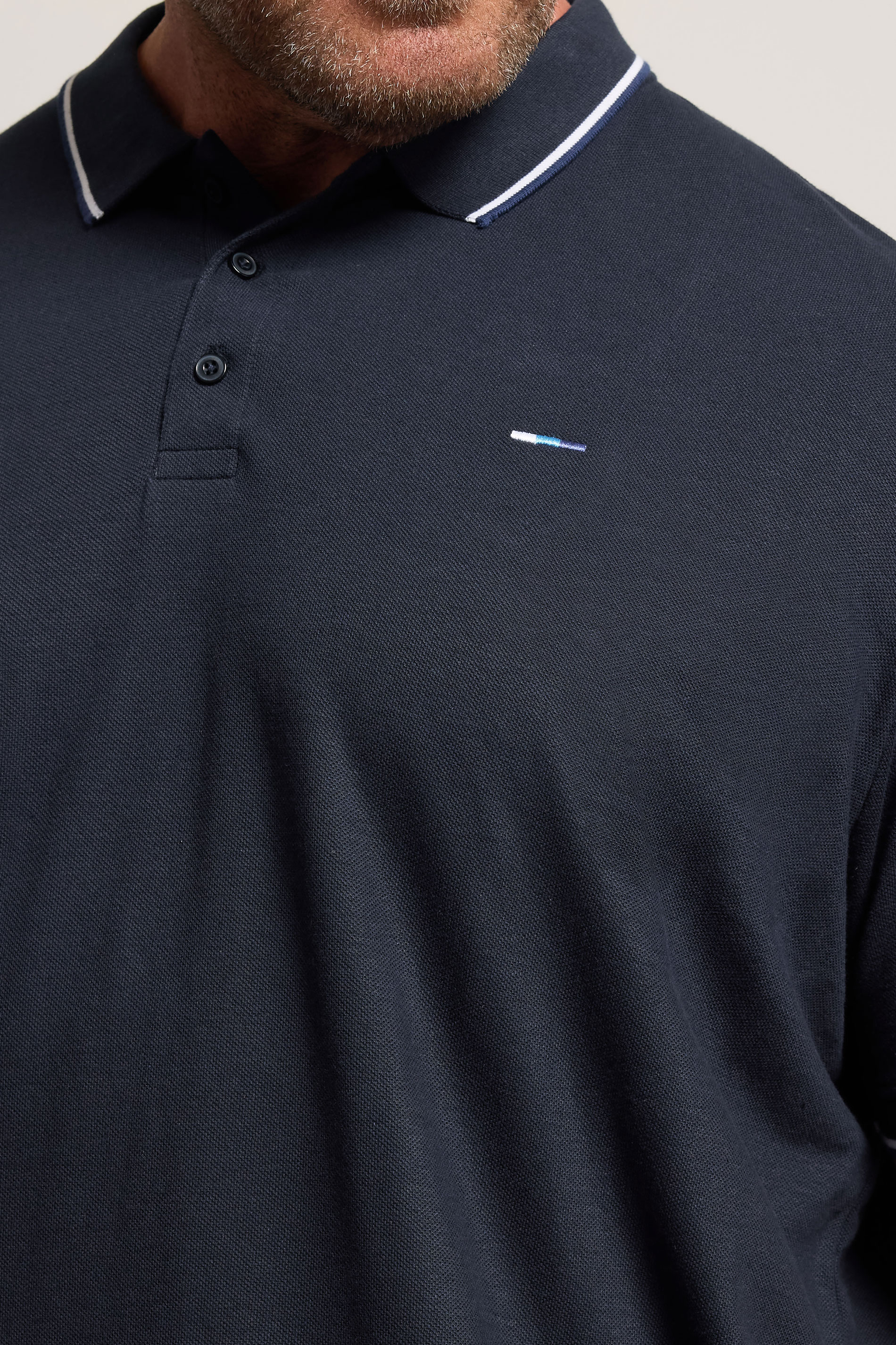 BadRhino Big & Tall 2 PACK Black and Navy Blue Tipped Polo | BadRhino 5