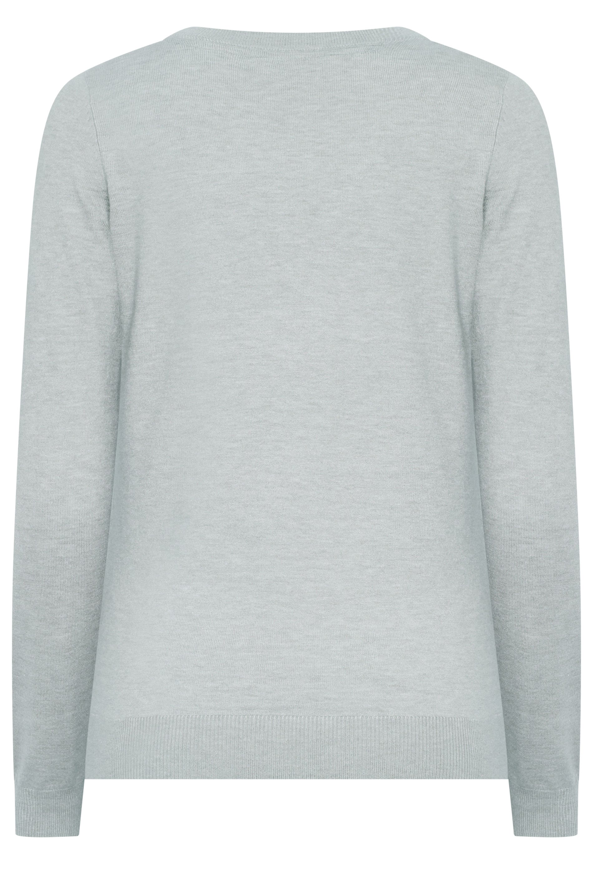 LTS Tall Women's Grey Fine Knit V-Neck Jumper | Long Tall Sally 6