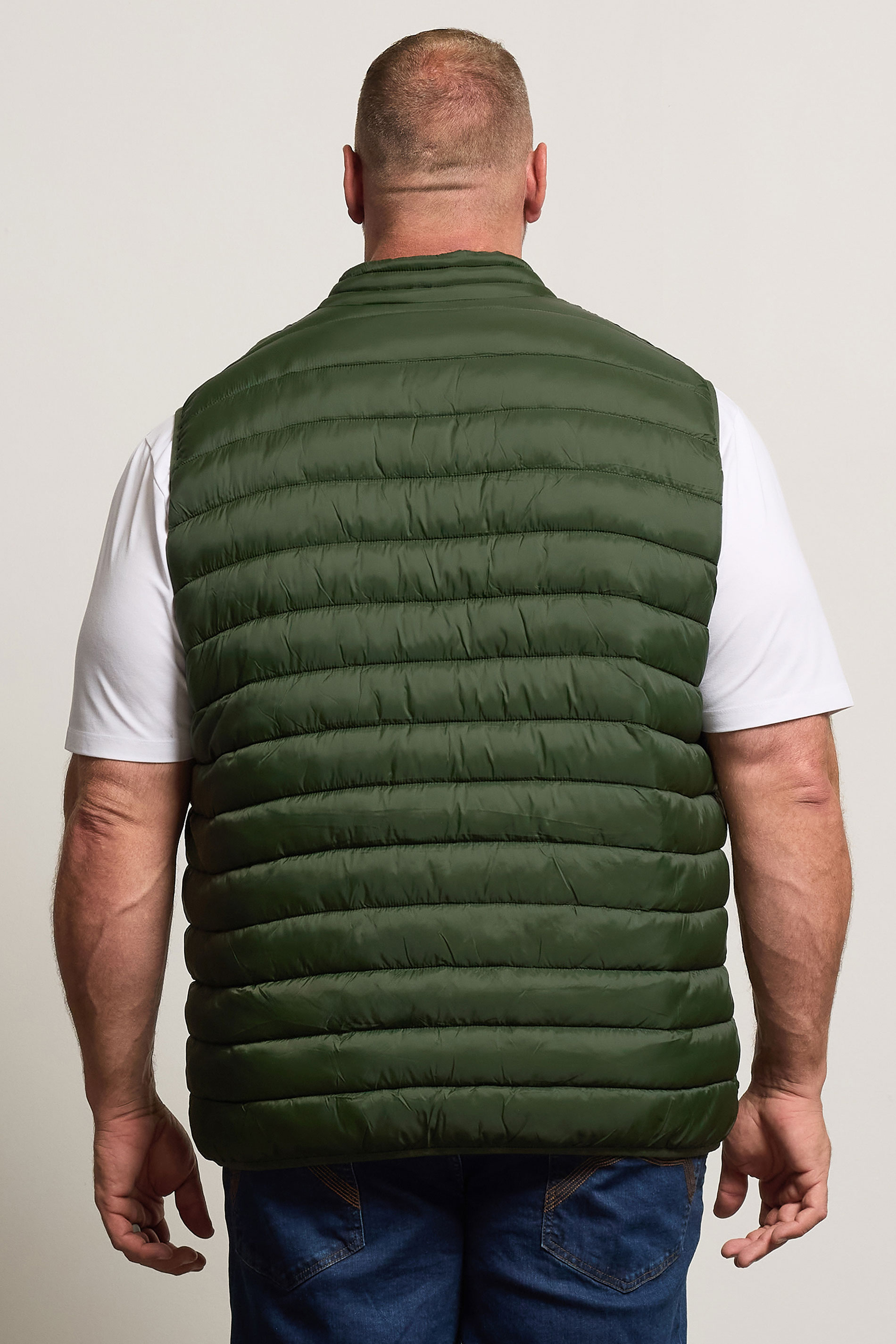 BadRhino Big & Tall Dark Green Puffer Gilet | BadRhino 3