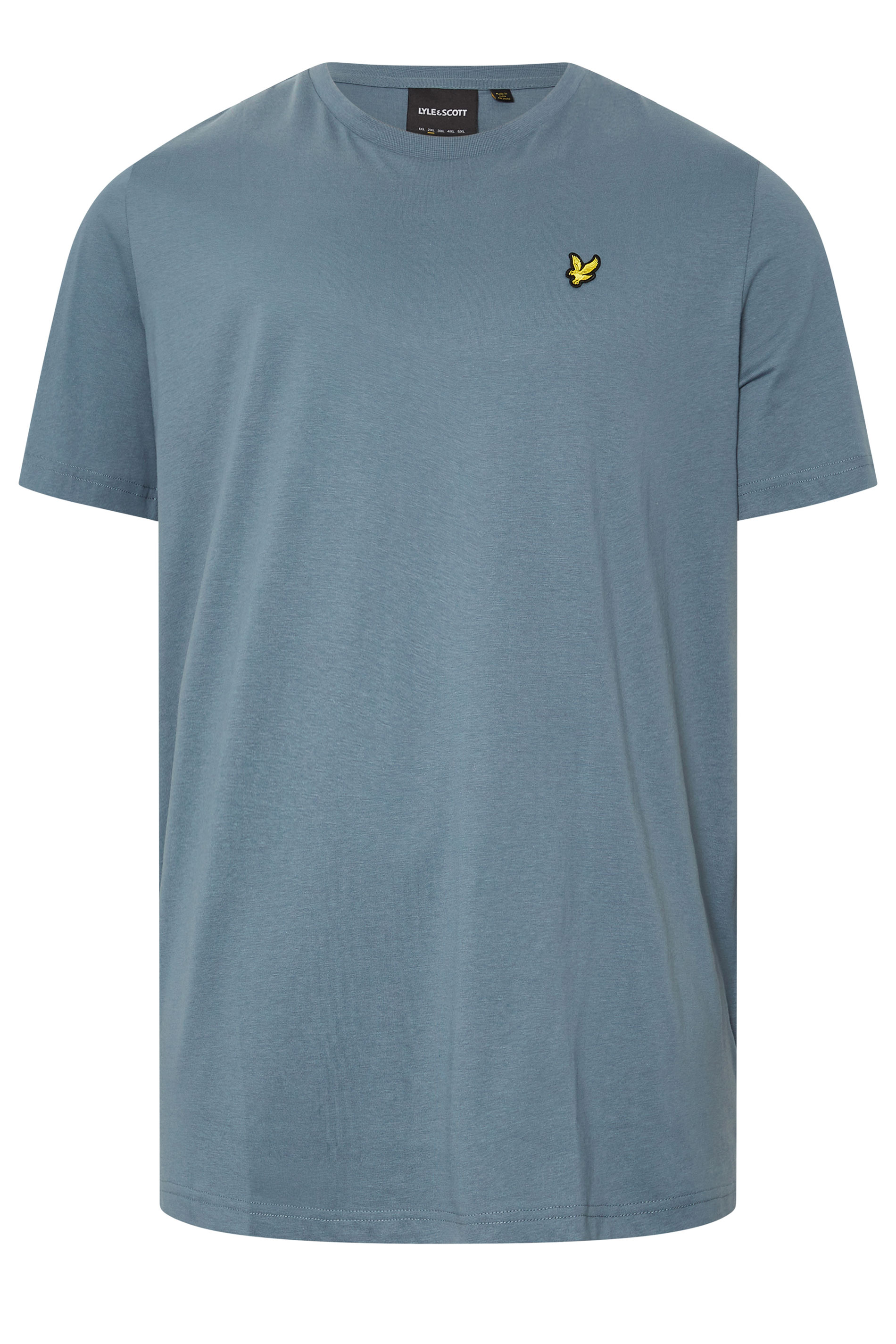 LYLE & SCOTT Big & Tall Blue Plain T-Shirt | BadRhino 3