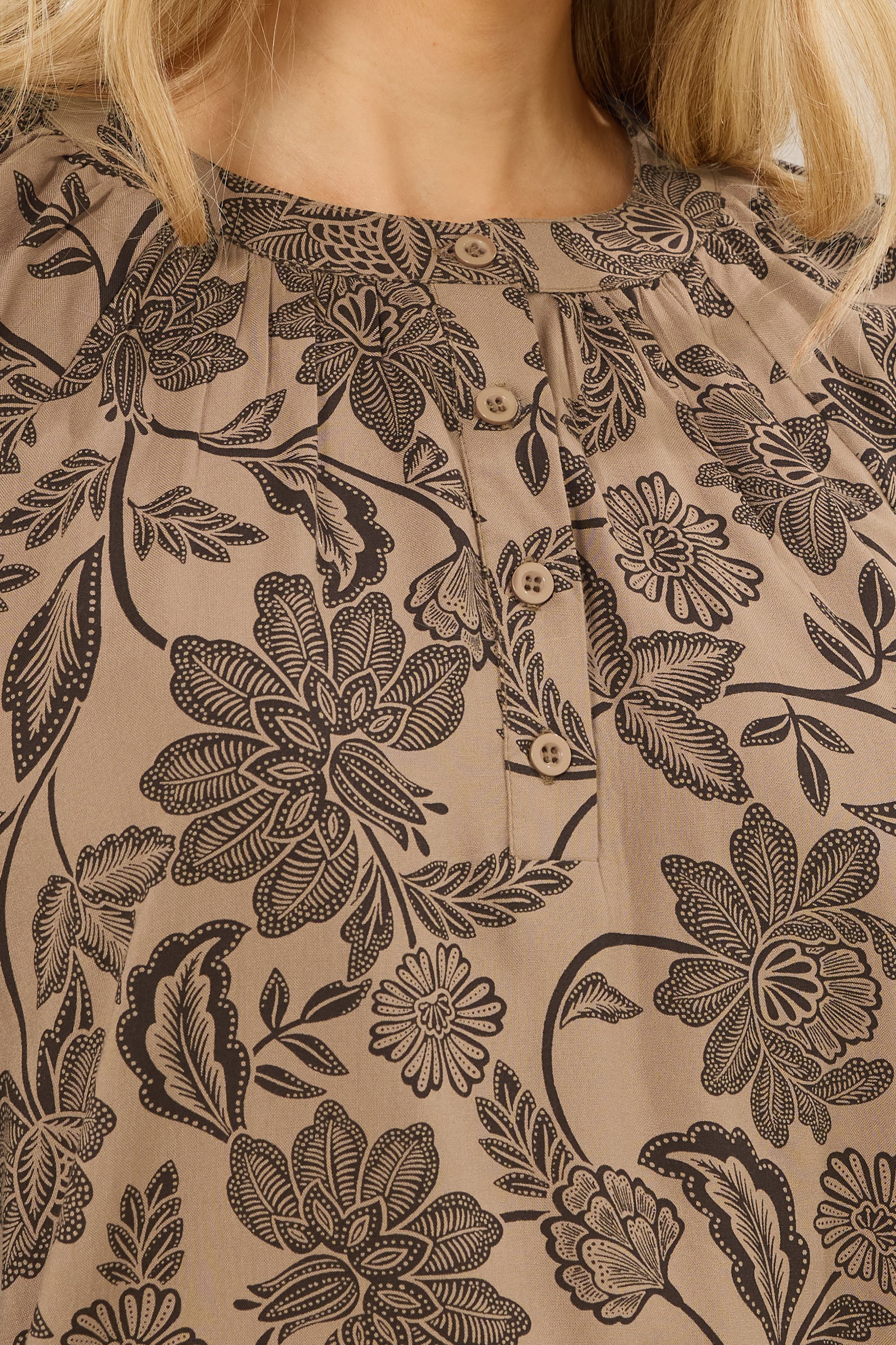 LTS Tall Women's Natural Brown Raglan Blouse | Long Tall Sally 4