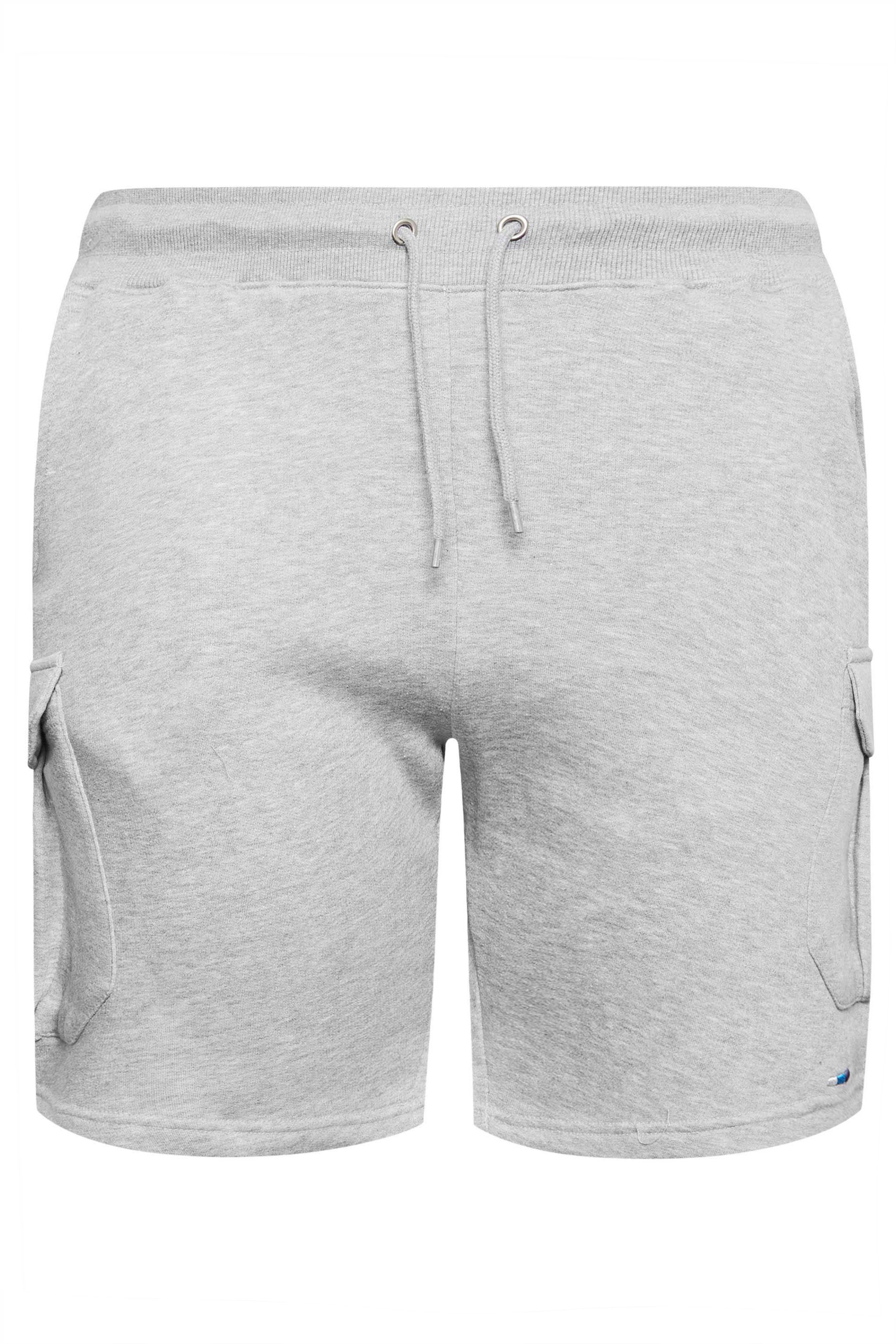BadRhino Grey Marl Essential Cargo Jogger Shorts | BadRhino 6