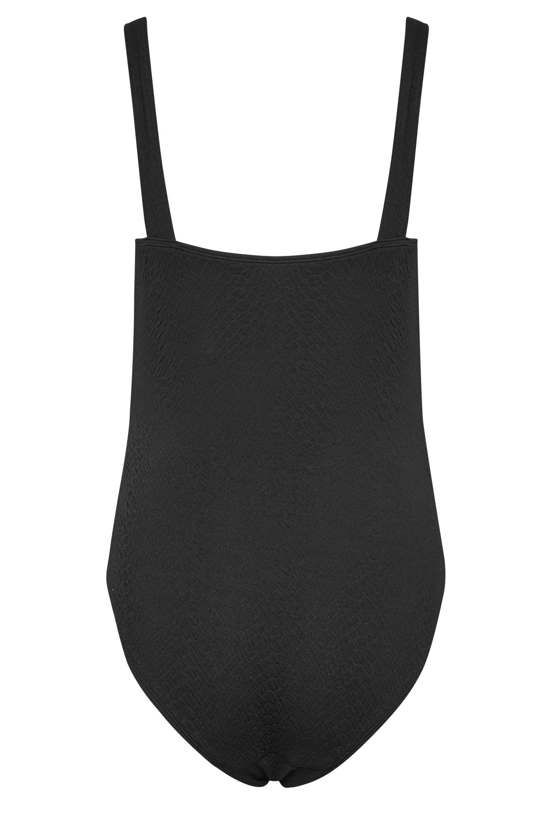 LTS Tall Black Textured Belt Swimsuit | Long Tall Sally 8