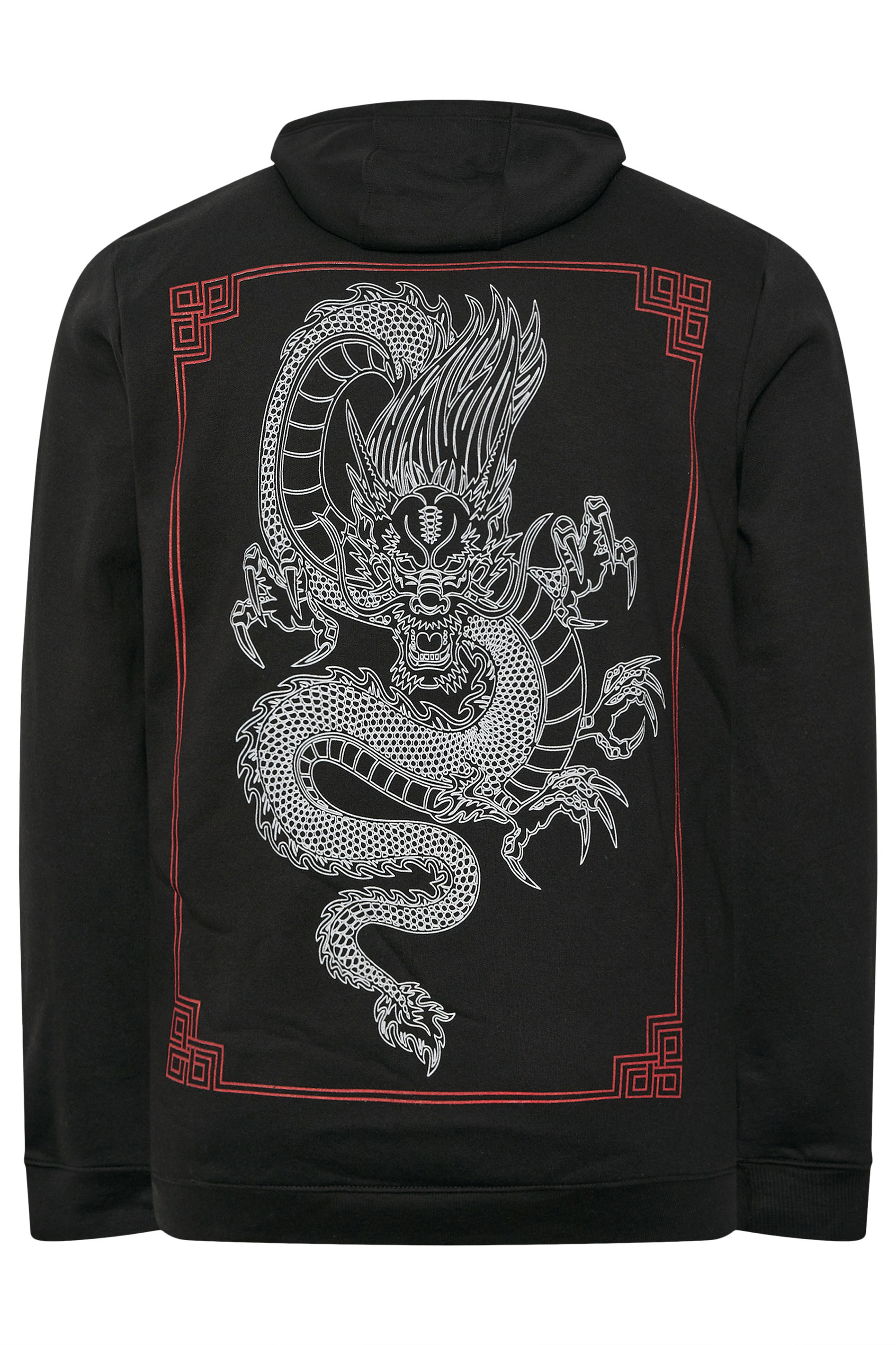 BadRhino Big & Tall Black Dragon Graphic Hoodie | BadRhino 7