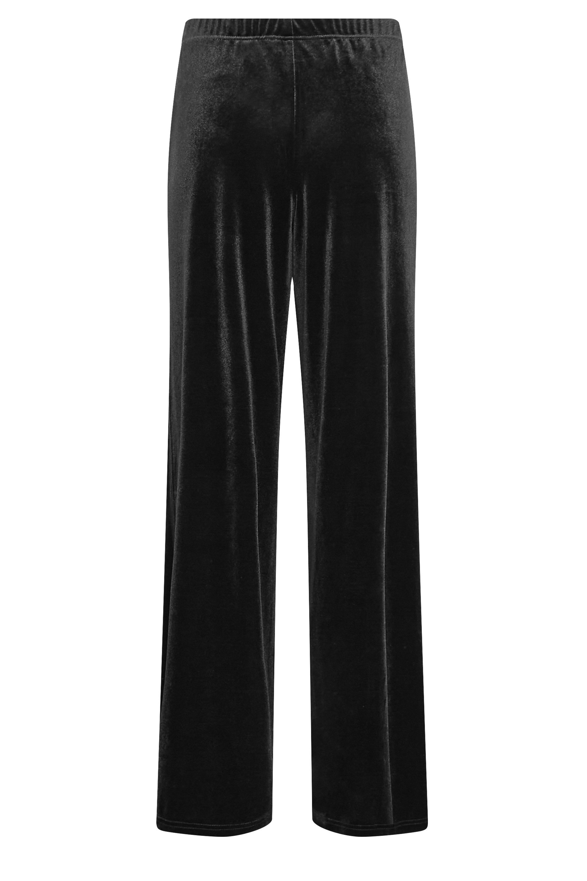 LTS Tall Women's Black Velvet Wide Leg Trousers | Long Tall Sally