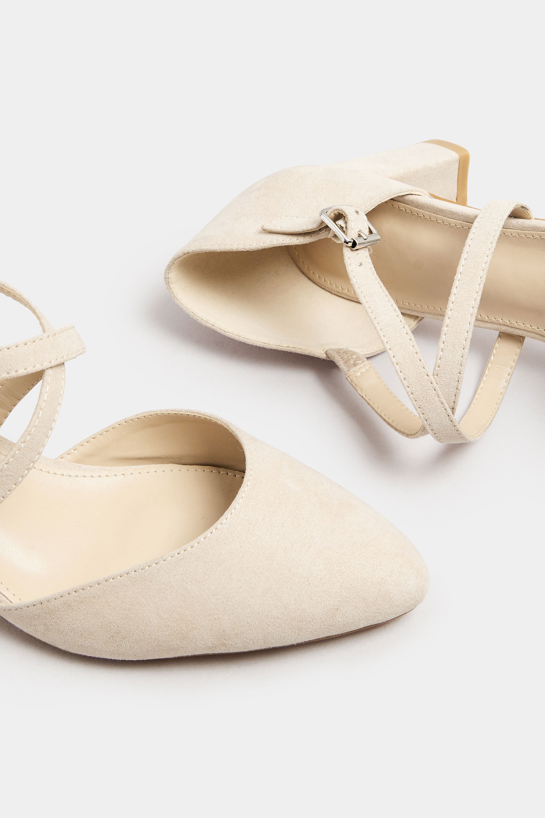 LTS Natural Brown Cross Strap Mary Jane Block Heel In Standard Fit | Long Tall Sally 5