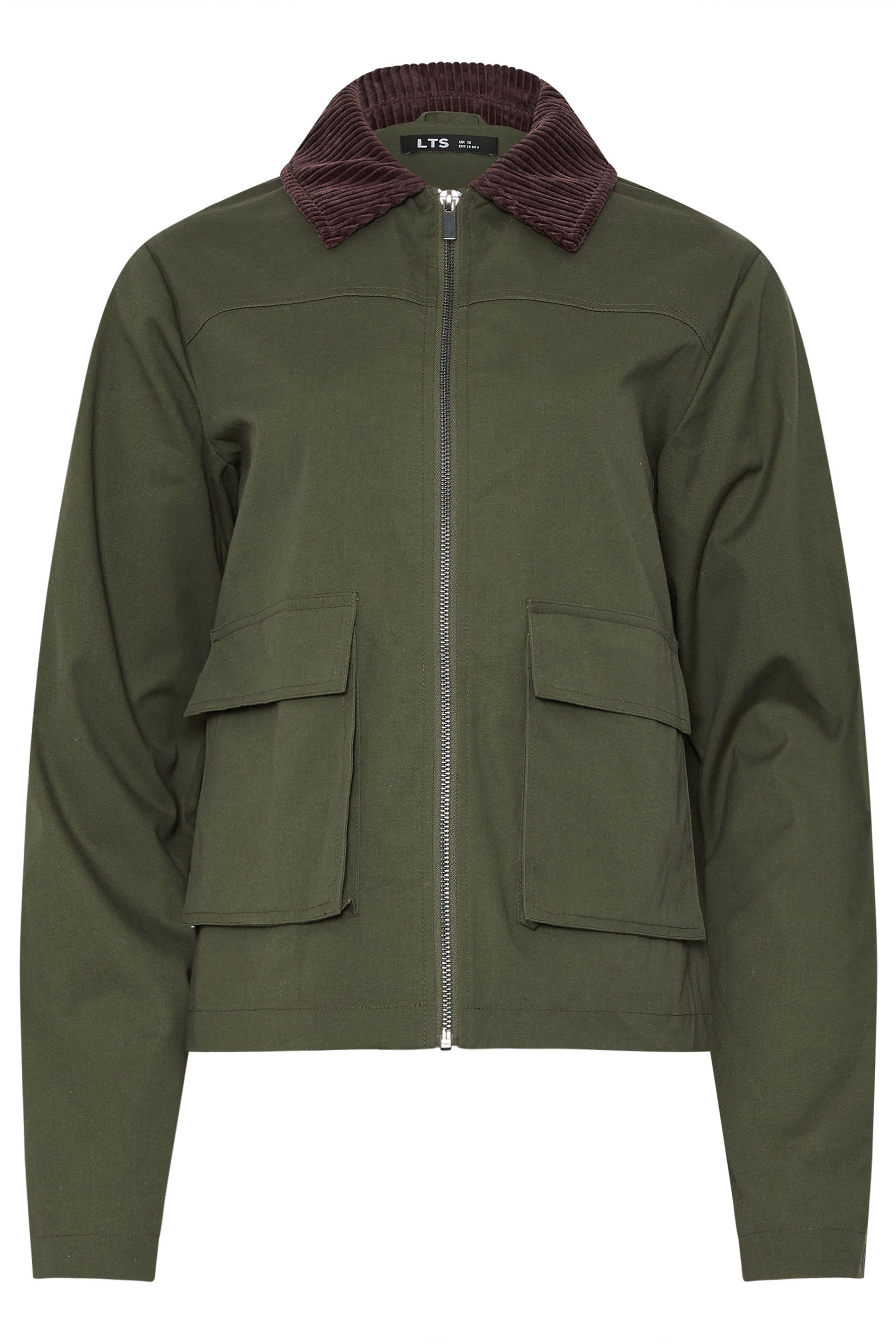 LTS Tall Green Cord Collar Barn Jacket | Long Tall Sally 5