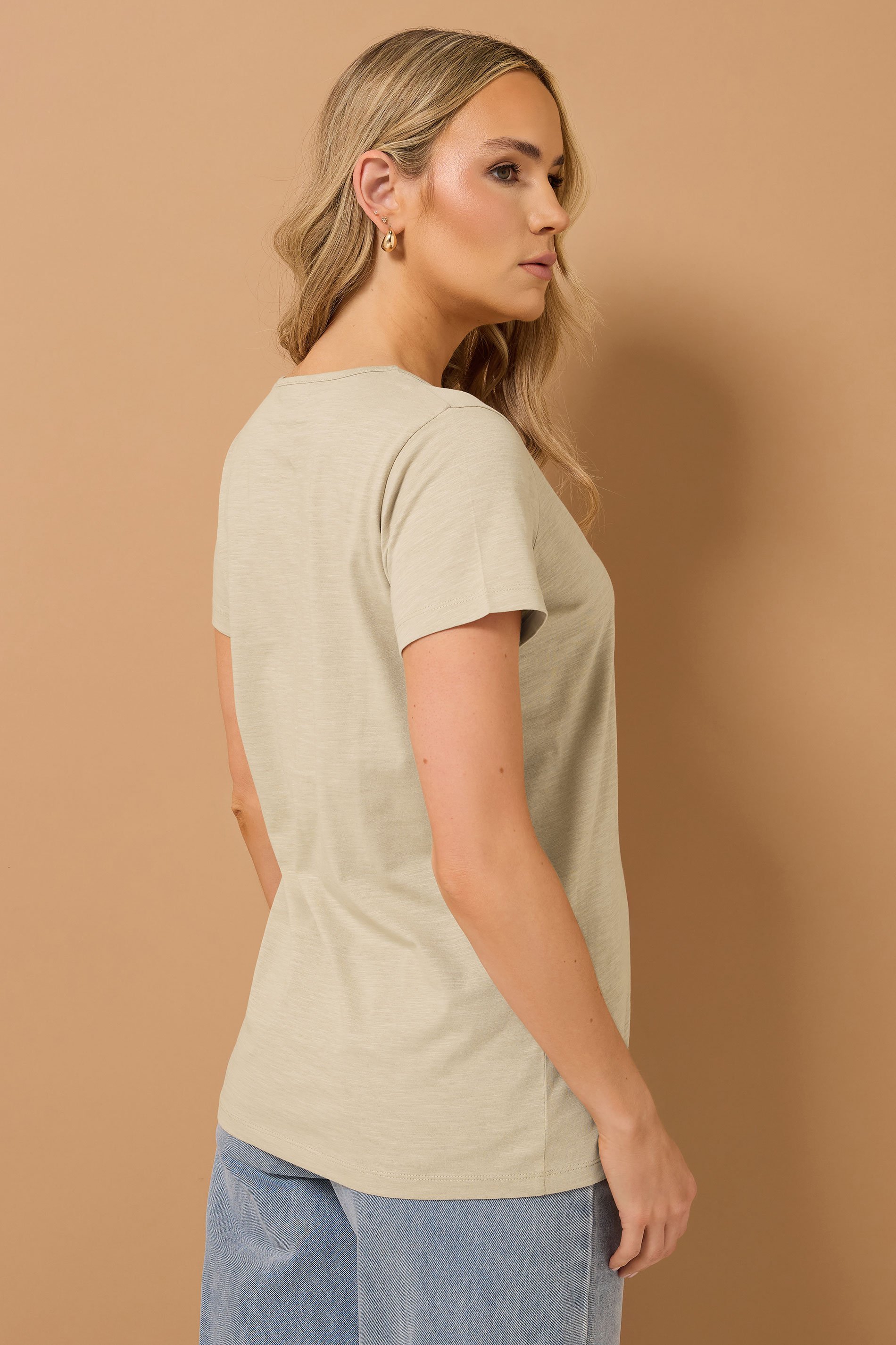 LTS Tall 3 PACK Blue & Coral Orange Stripe V-Neck T-Shirts | Long Tall Sally 6