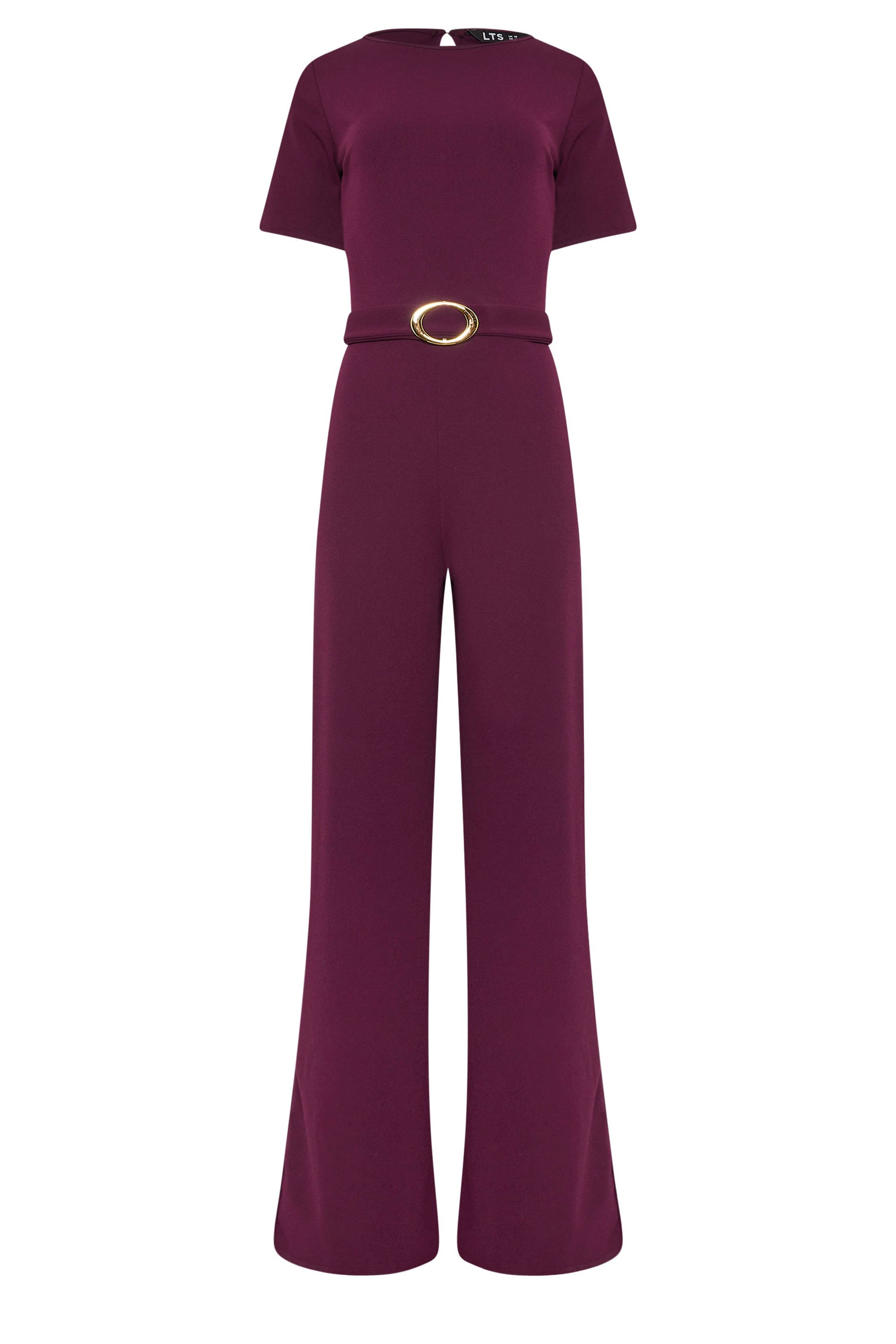 LTS Tall Berry Red Belted Jumpsuit | Long Tall Sally 5
