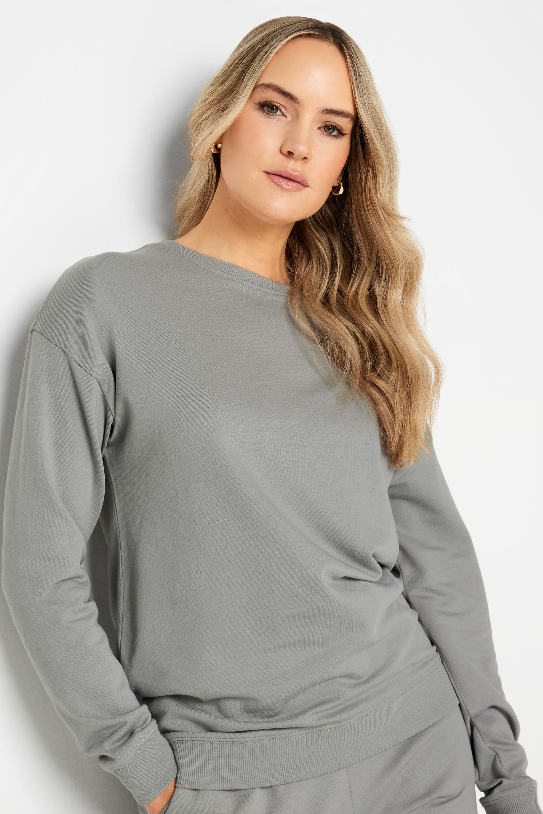 LTS Tall Soft Grey Crew Neck Sweatshirt | Long Tall Sally 5