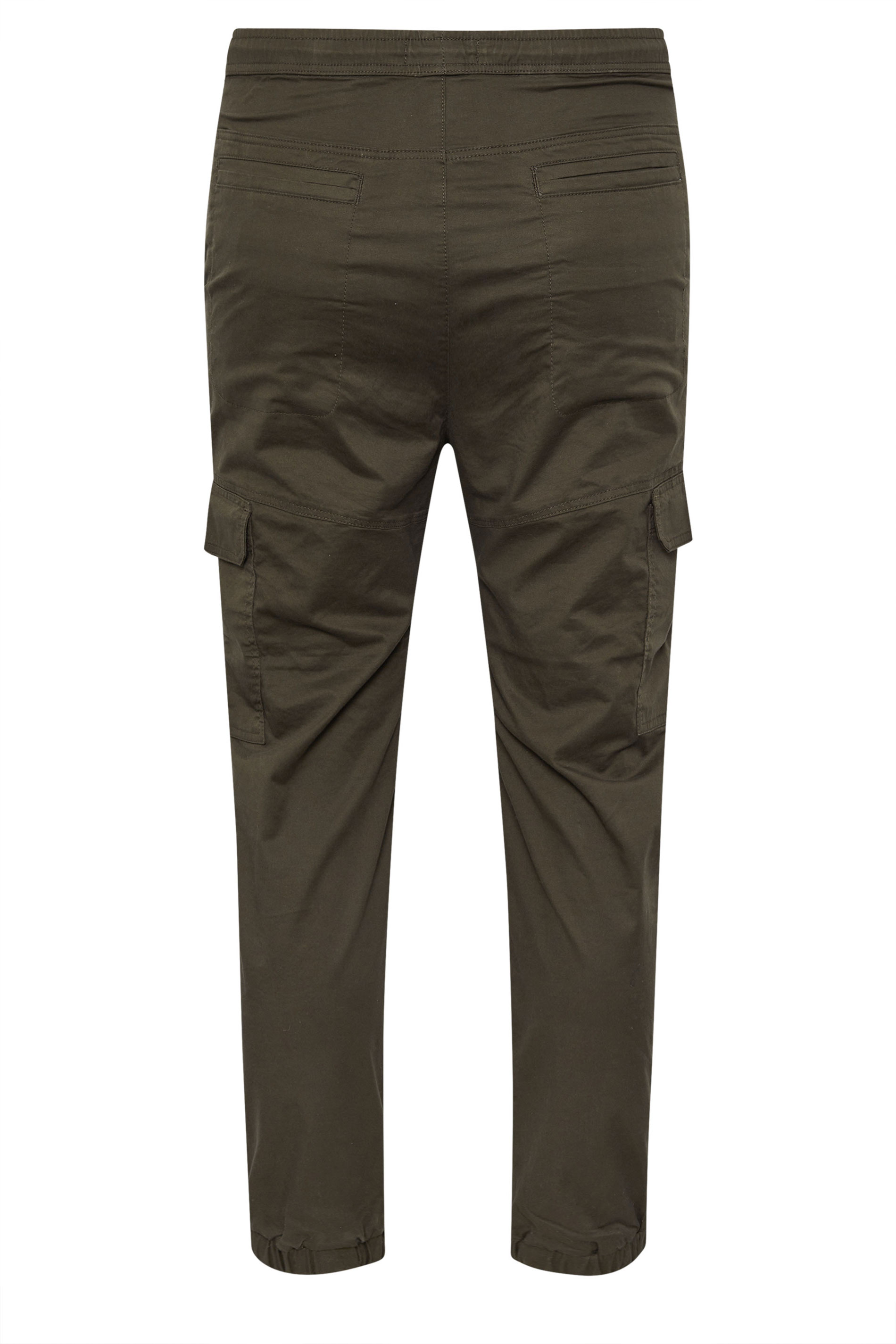 BadRhino Big & Tall Brown Elasticated Waist Cuffed Cargo Trousers | BadRhino 6
