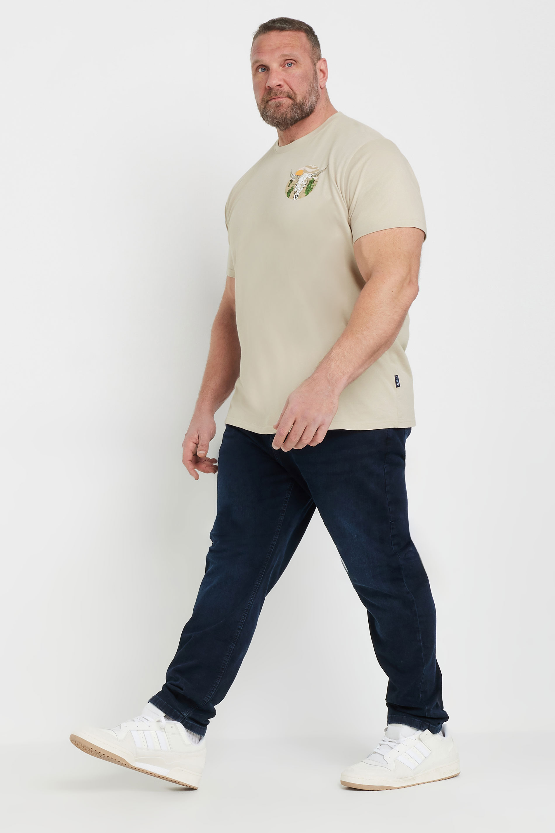 BadRhino Big & Tall Natural Brown Cow Skull Graphic T-Shirt | BadRhino 5