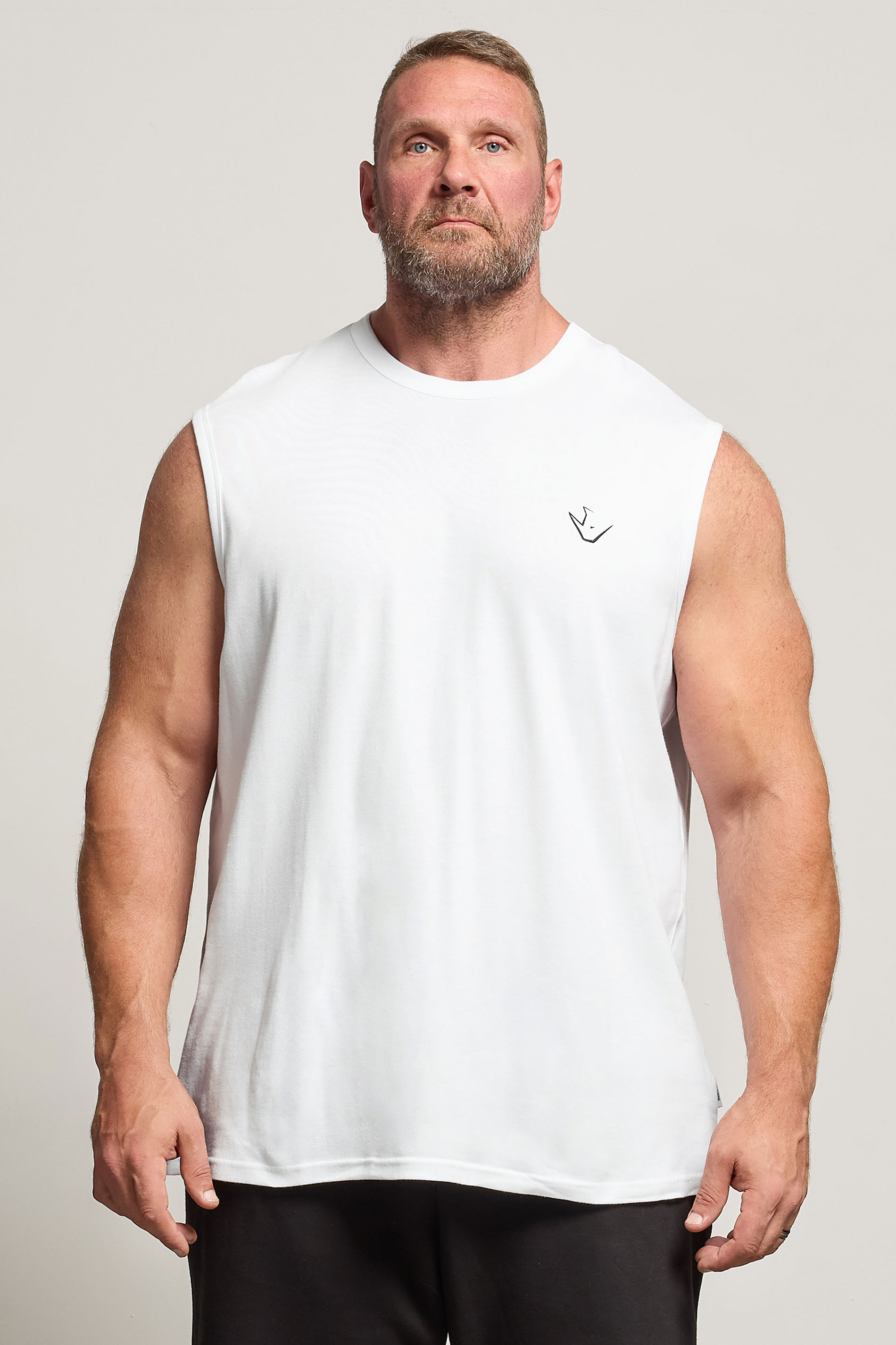 IronRhino Big & Tall White 'Rest Day' Vest | BadRhino 1