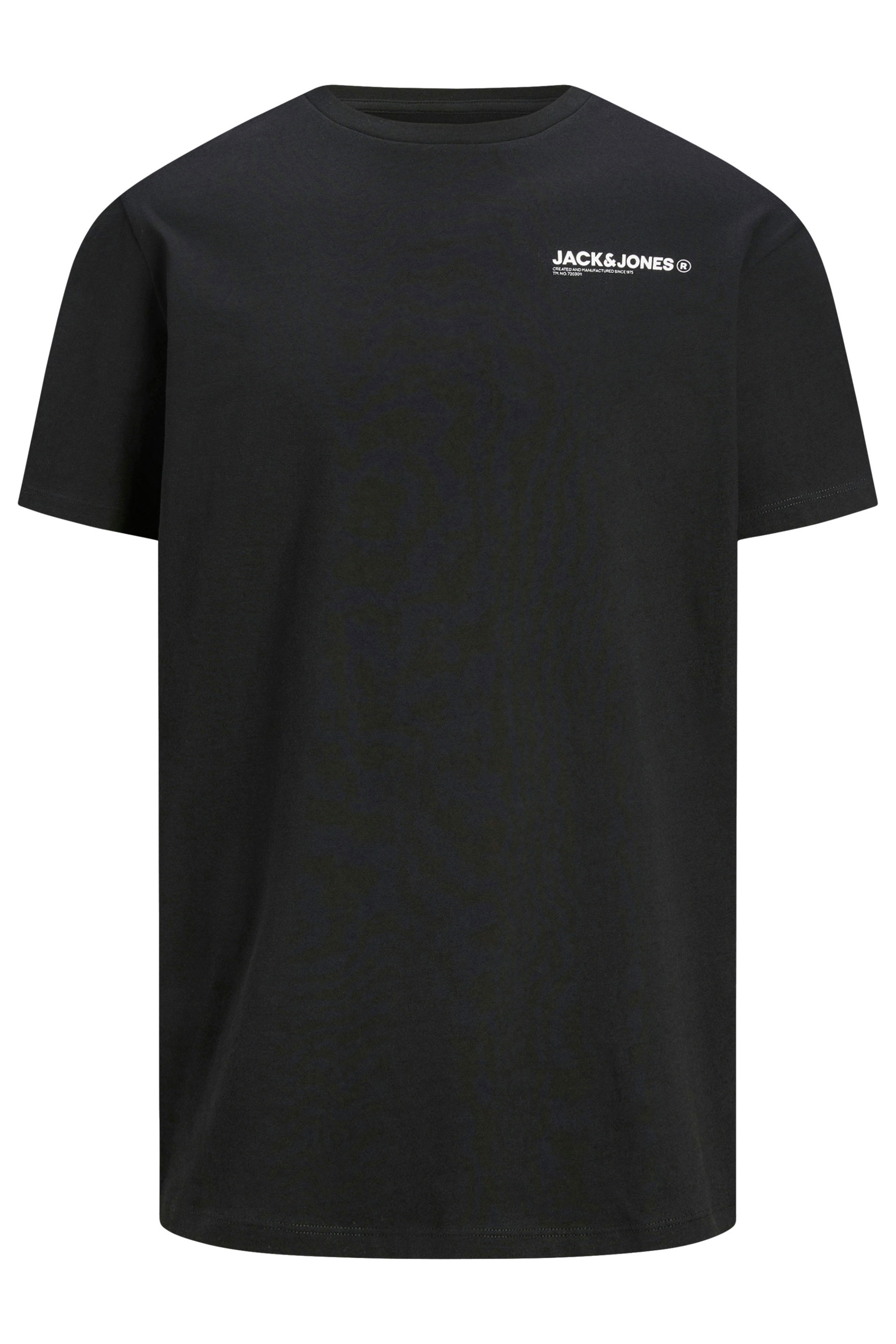 JACK & JONES Big & Tall 2 PACK Black & Grey Hawaii T-Shirts | BadRhino 5