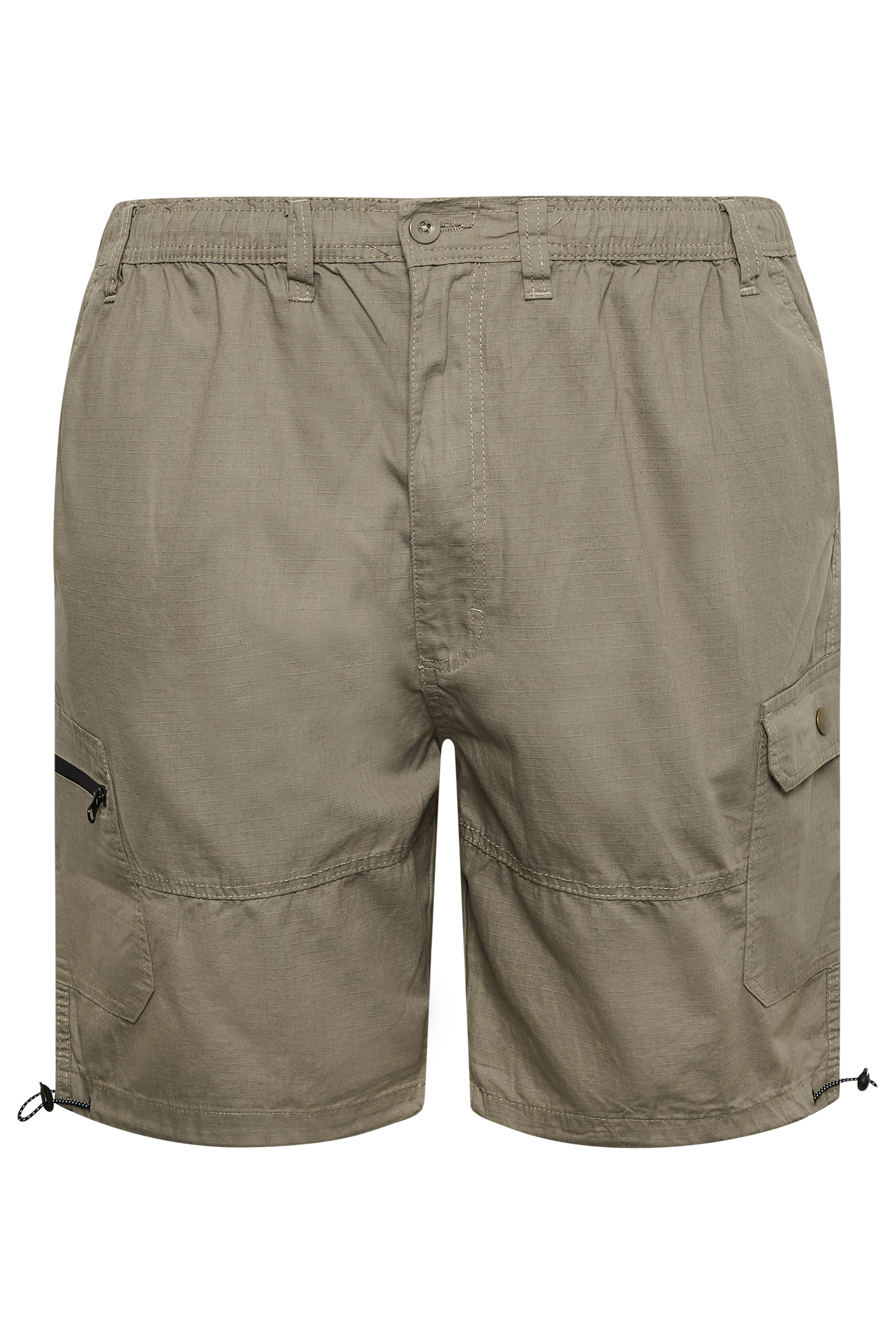 ESPIONAGE Big & Tall Beige Brown Ripstop Cargo Shorts | BadRhino 4