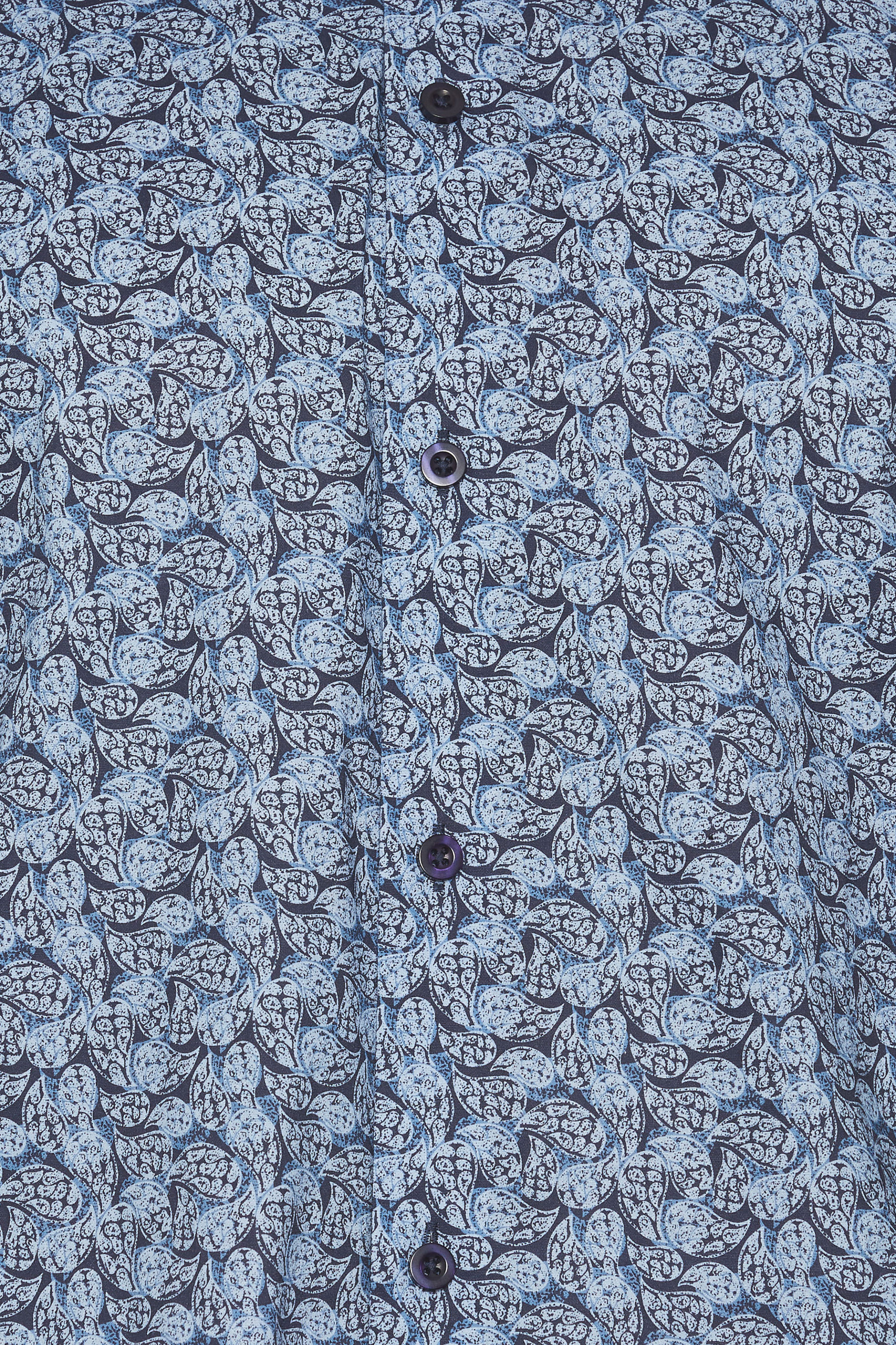 BadRhino Tailoring Big & Tall Blue Paisley Print Formal Shirt | BadRhino 2