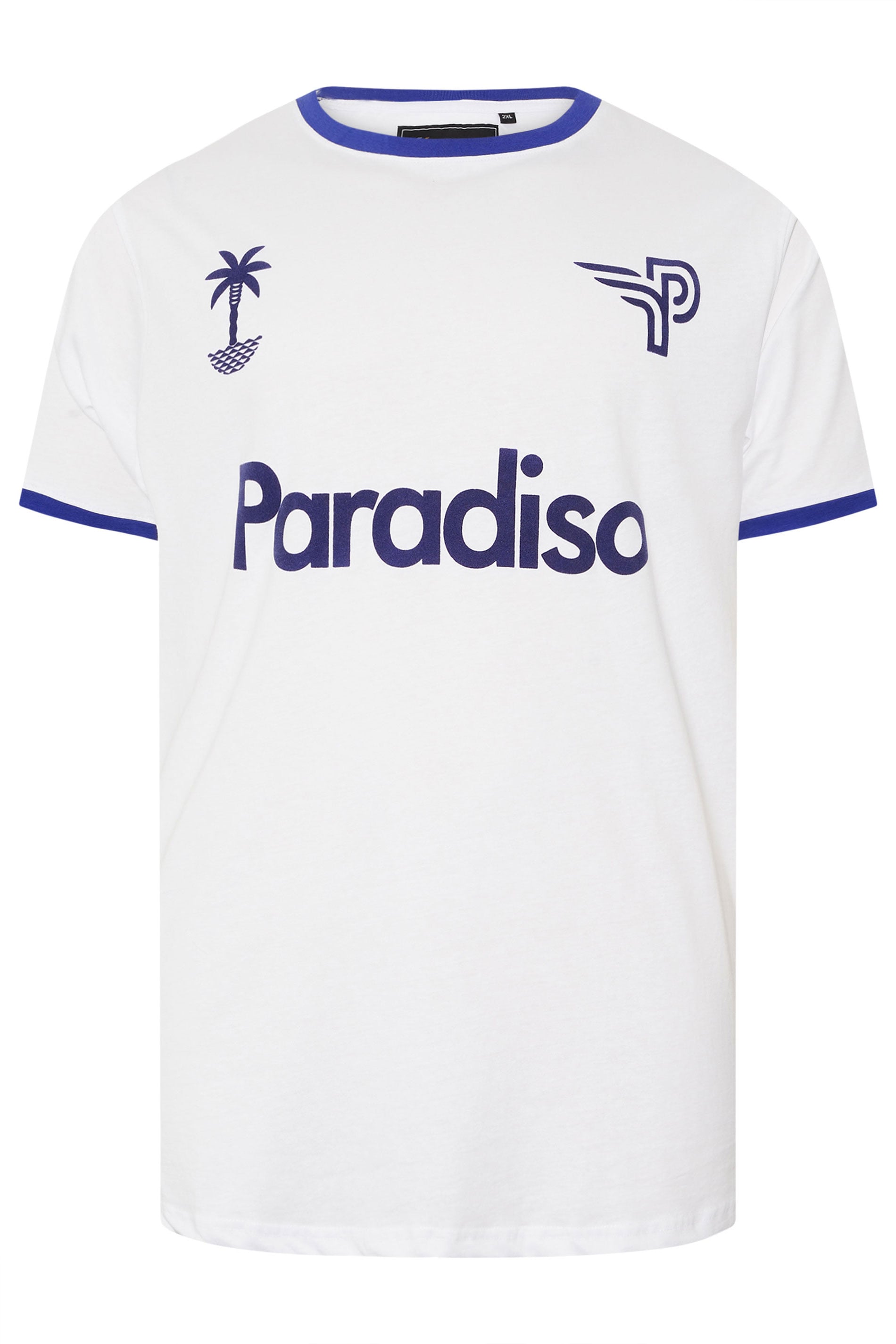 KAM Big & Tall White 'Paradiso' T-Shirt | BadRhino 1