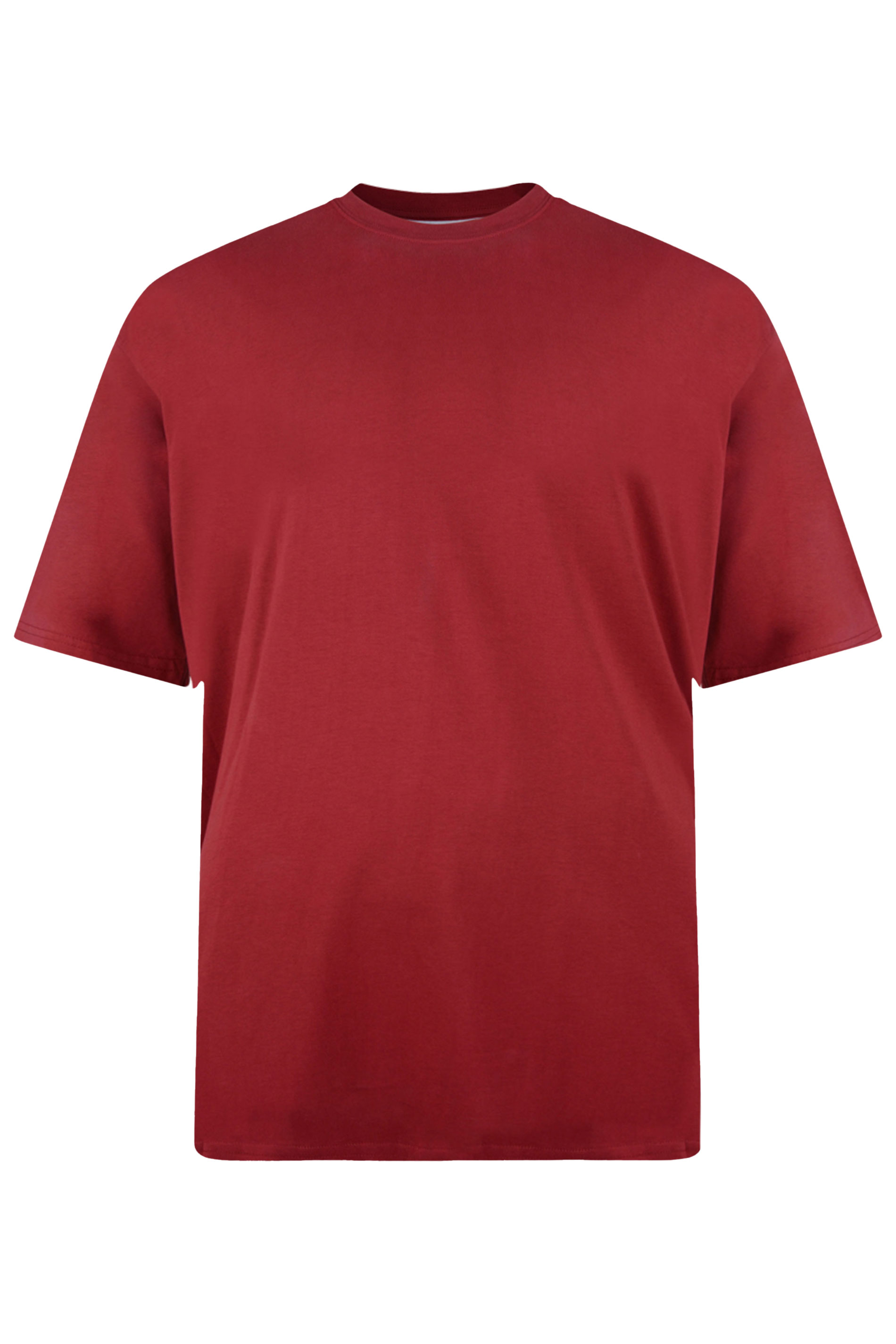 KAM Big & Tall Red Plain T-Shirt | BadRhino 1
