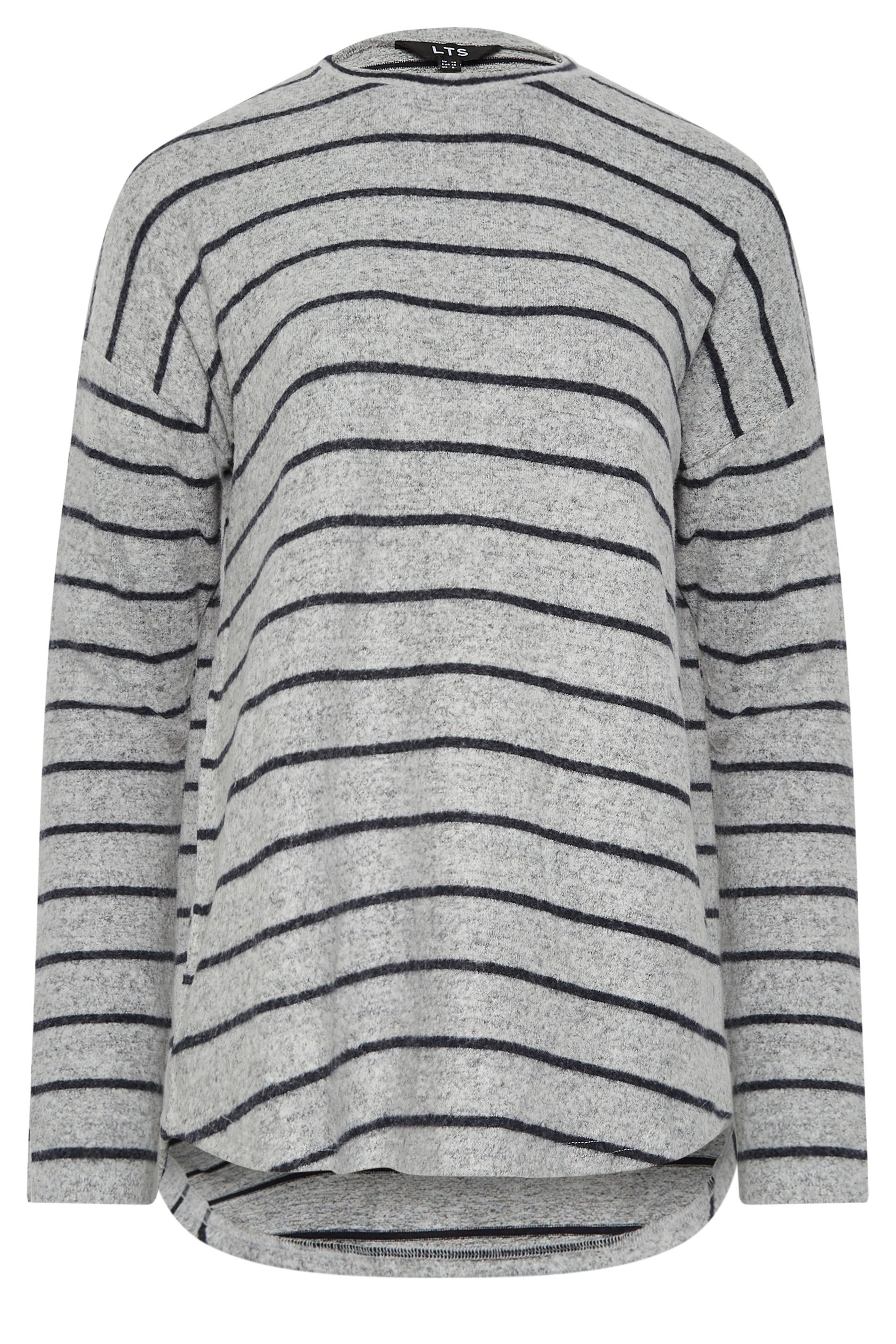LTS Tall Women's Grey Stripe Soft Touch Top | Long Tall Sally 6