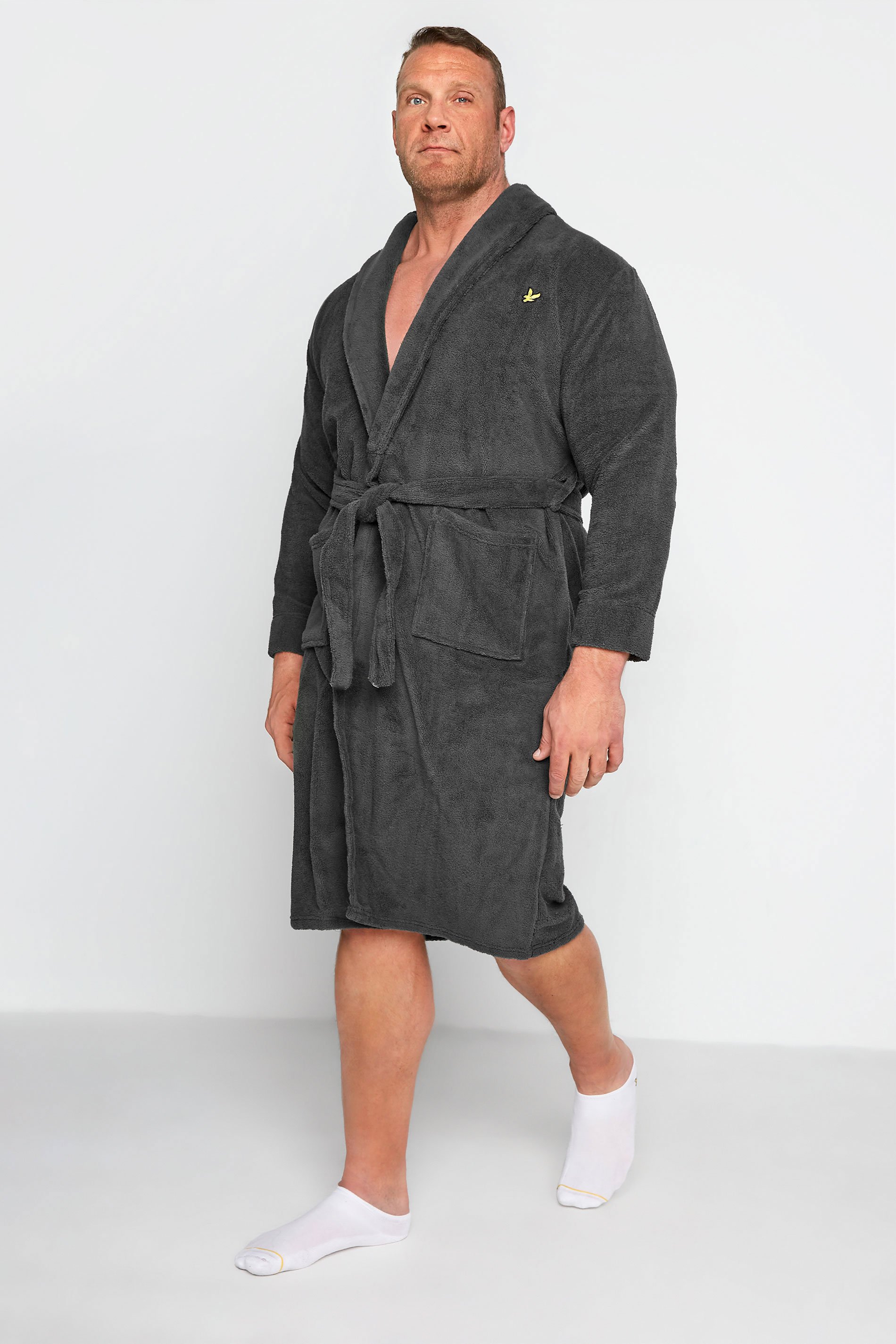 LYLE & SCOTT Charcoal Grey Lucas Dressing Gown | BadRhino 1