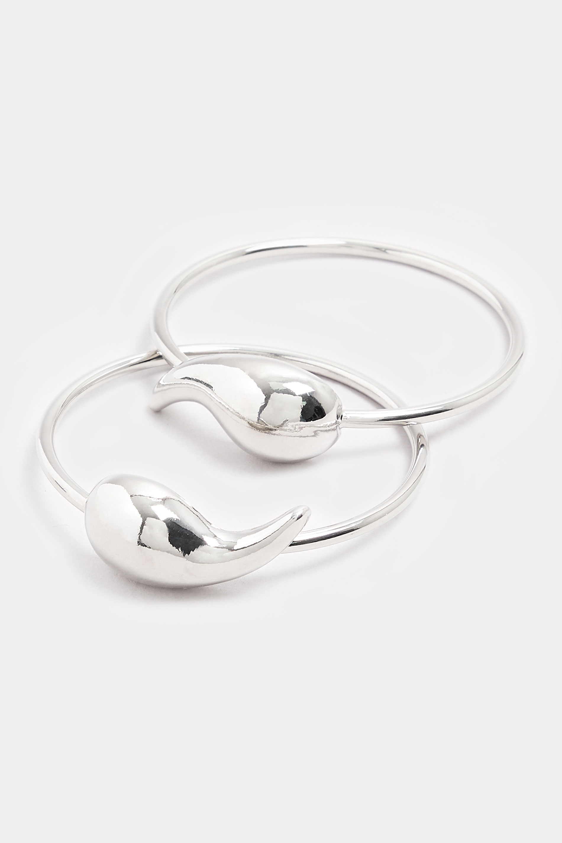 Silver Tone Tear Drop Bracelet | Yours Clothing 2