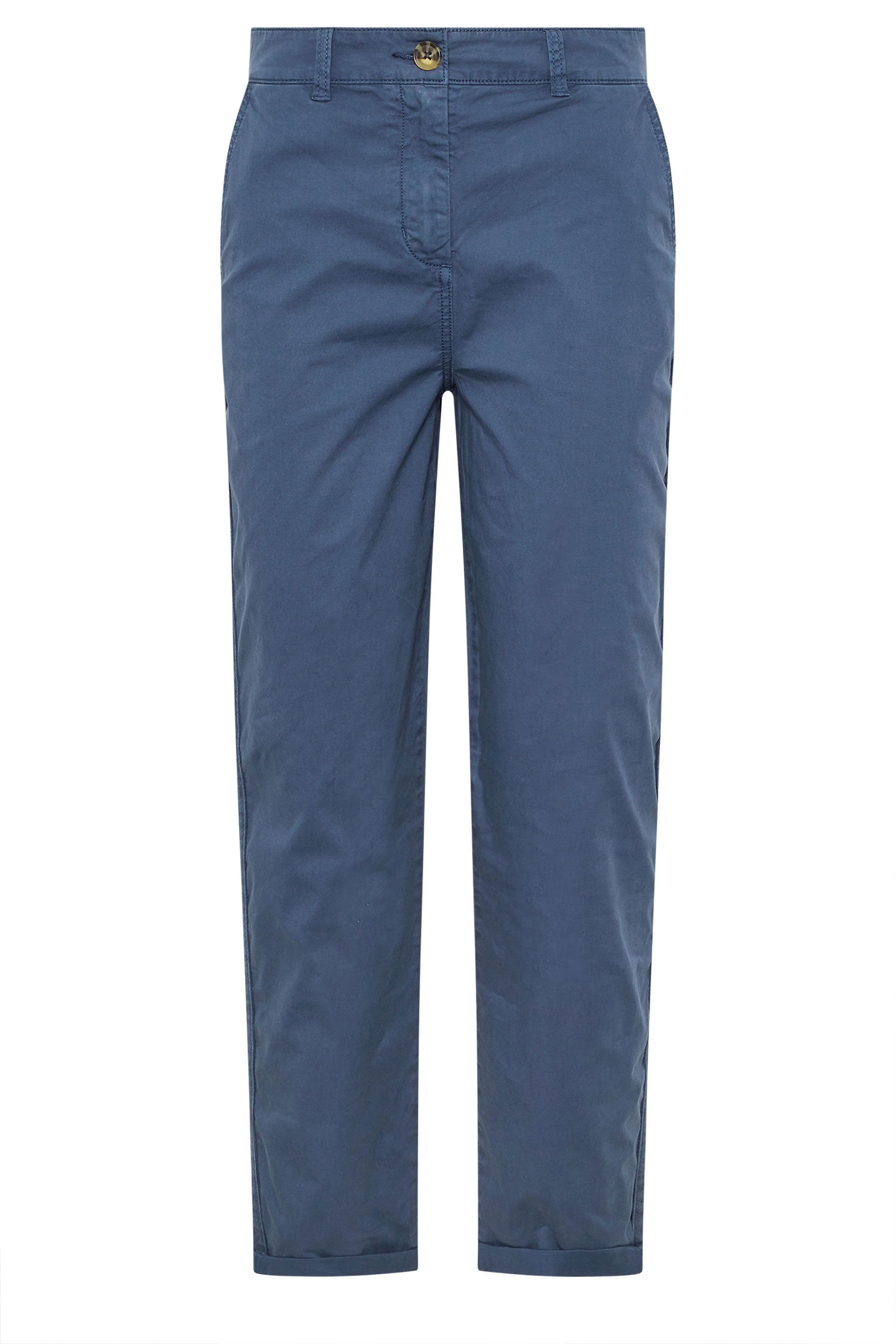 LTS Tall Navy Blue Cotton Straight Leg Chino Jeans | Long Tall Sally 5