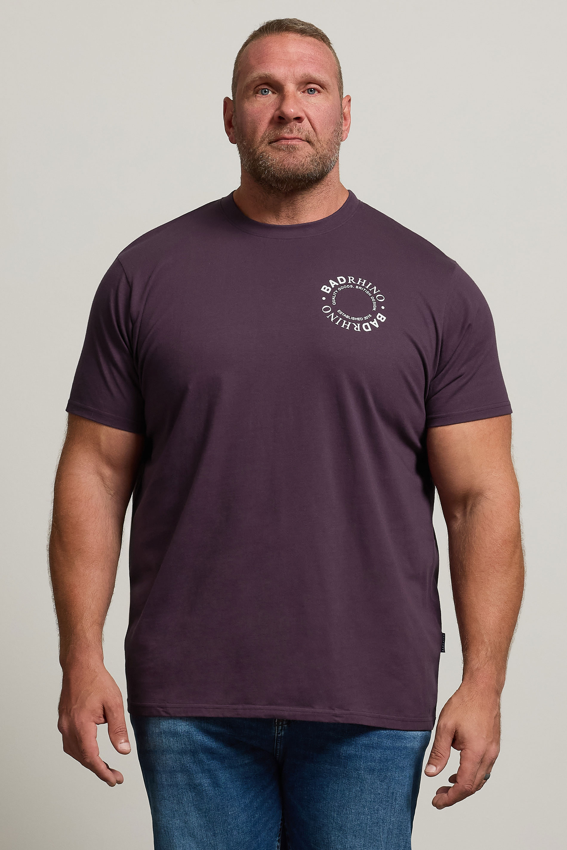 BadRhino Big & Tall Plum Purple Circle Logo T-Shirt | BadRhino 2