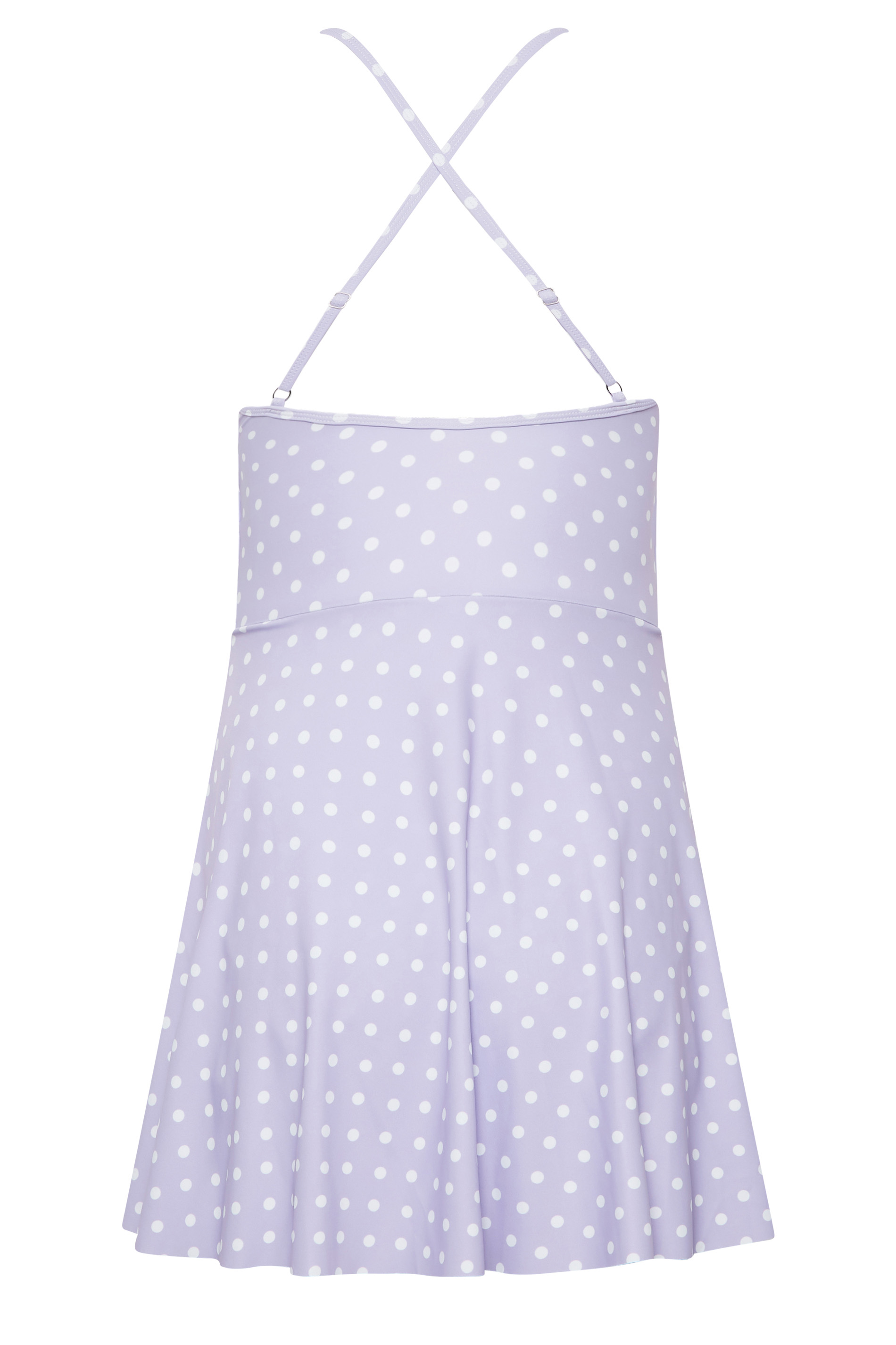 LTS Tall Women's Lilac Purple Spot Swim Dress | Long Tall Sally 8
